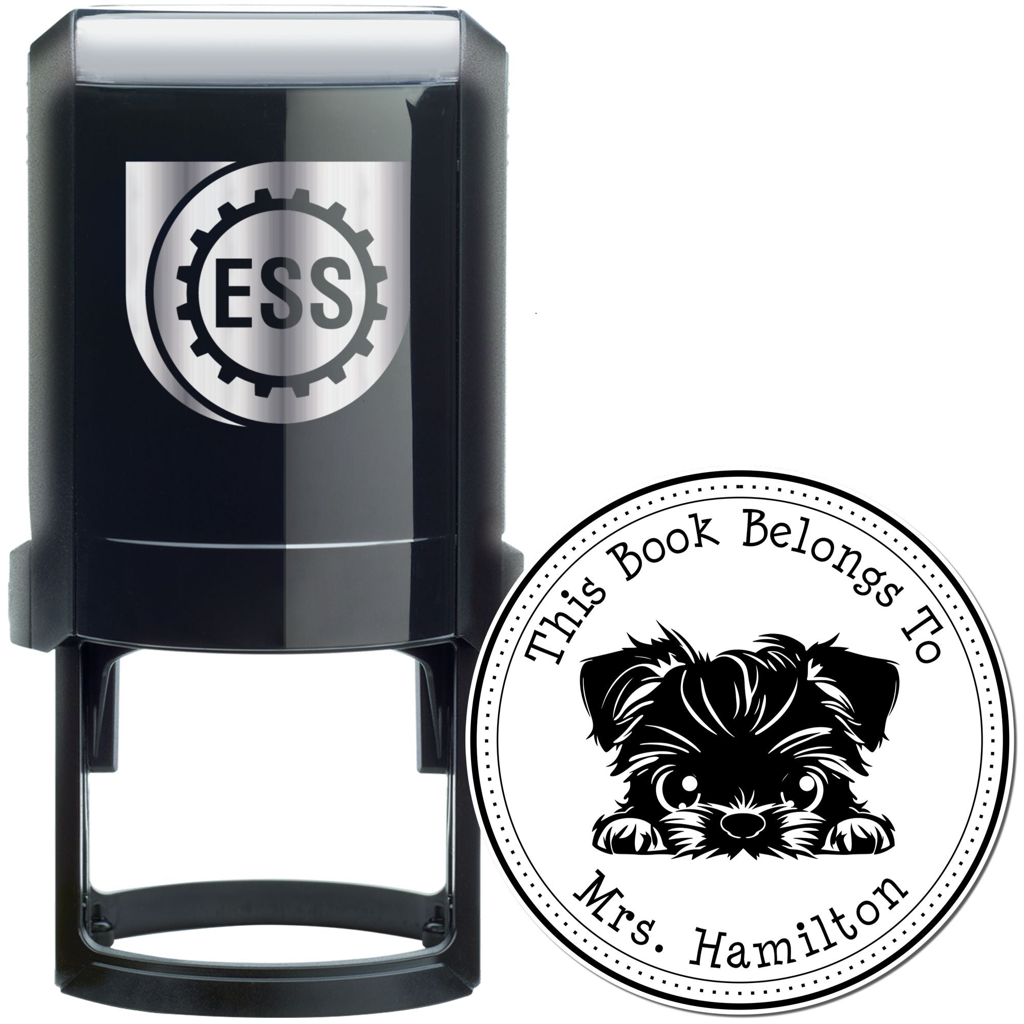 Self-Inking Brussels Griffon Customized Desk of Stamper - Engineer Seal Stamps