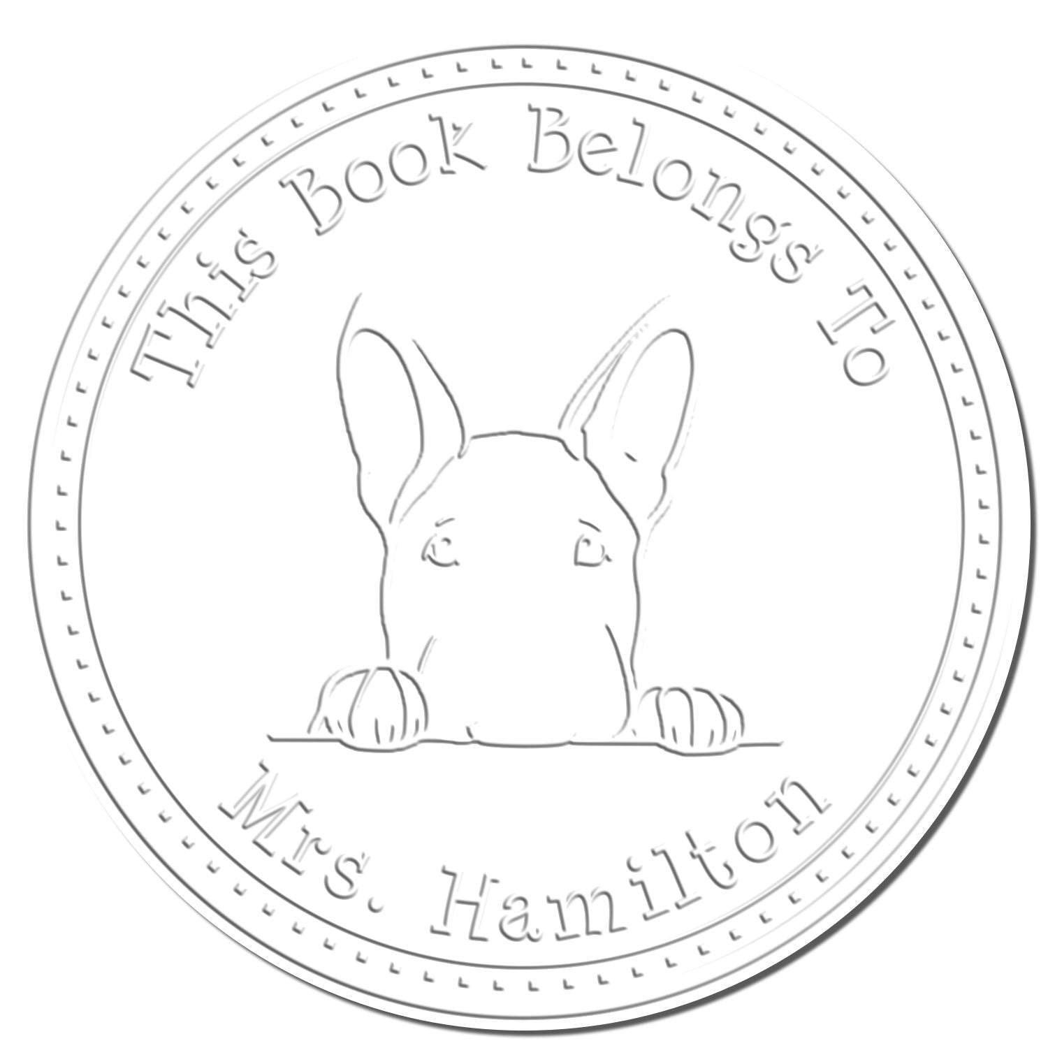 Hybrid Bullmastiff Custom Ex Libris Library Seal Embossing Stamp - Engineer Seal Stamps