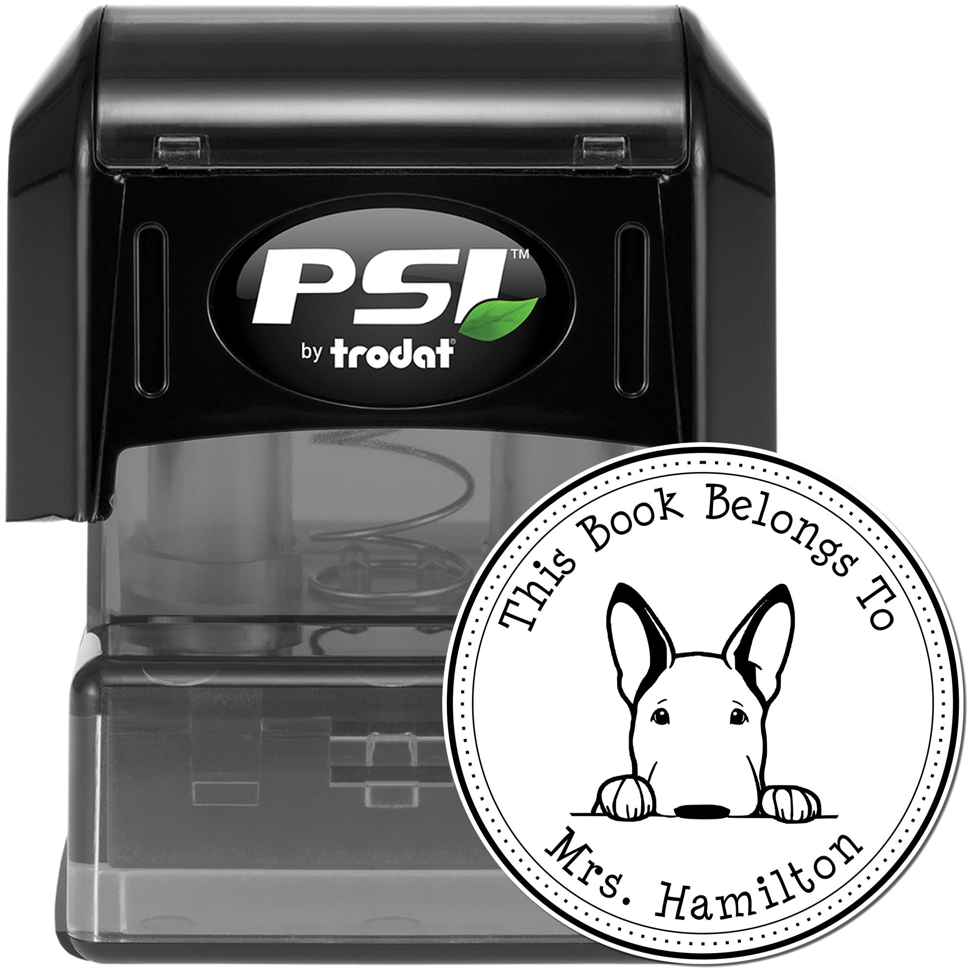 Bullmastiff Personalized Read it Return It Stamp - Engineer Seal Stamps