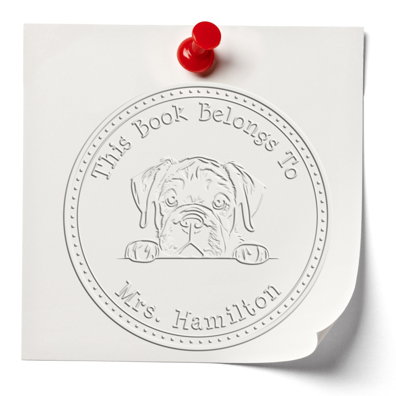 Hybrid Cane Corso Custom Ex Libris Book Seal - Engineer Seal Stamps