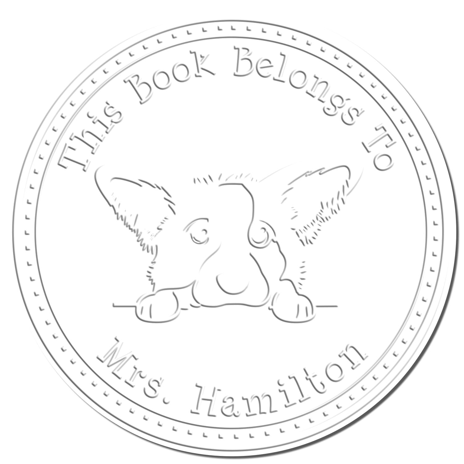 Desk Cardigan Welsh Corgi Custom-Made Embosser - Engineer Seal Stamps