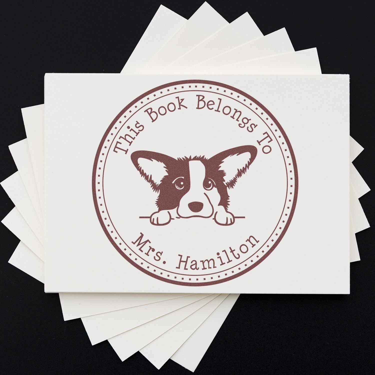 Cardigan Welsh Corgi Customized Library of Stamper - Engineer Seal Stamps