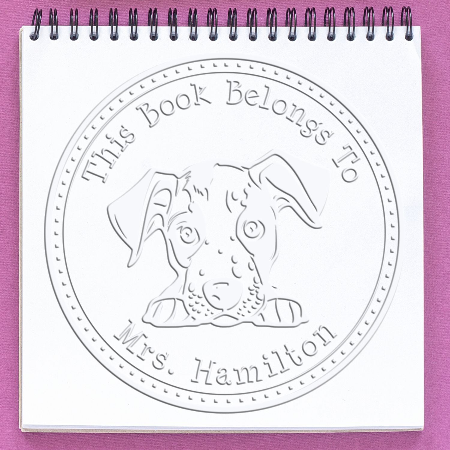 Catahoula Personalized Library Book Embossing Stamp - Engineer Seal Stamps