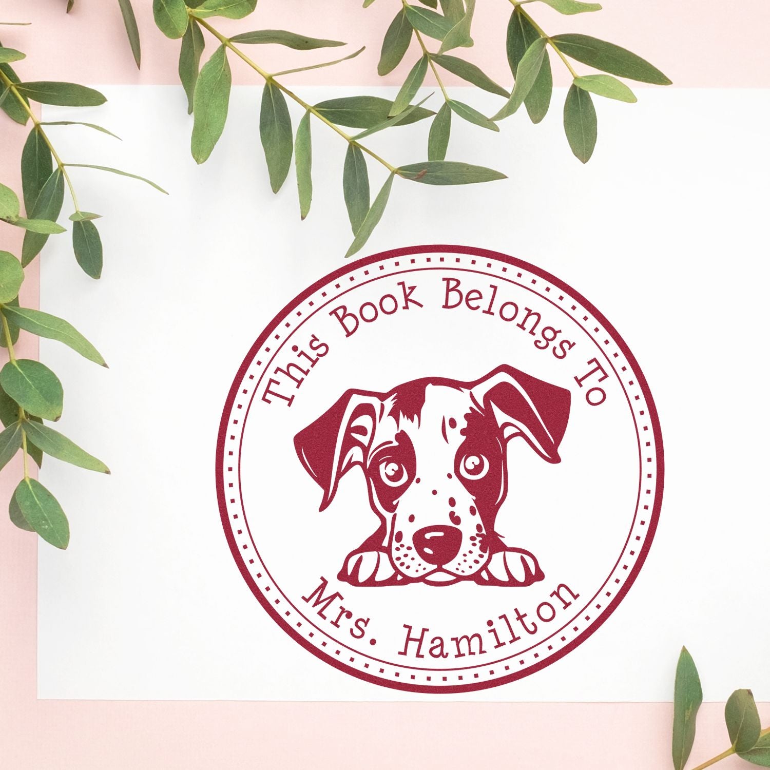 Self-Inking Catahoula Customized Ex Libris Book Stamp - Engineer Seal Stamps