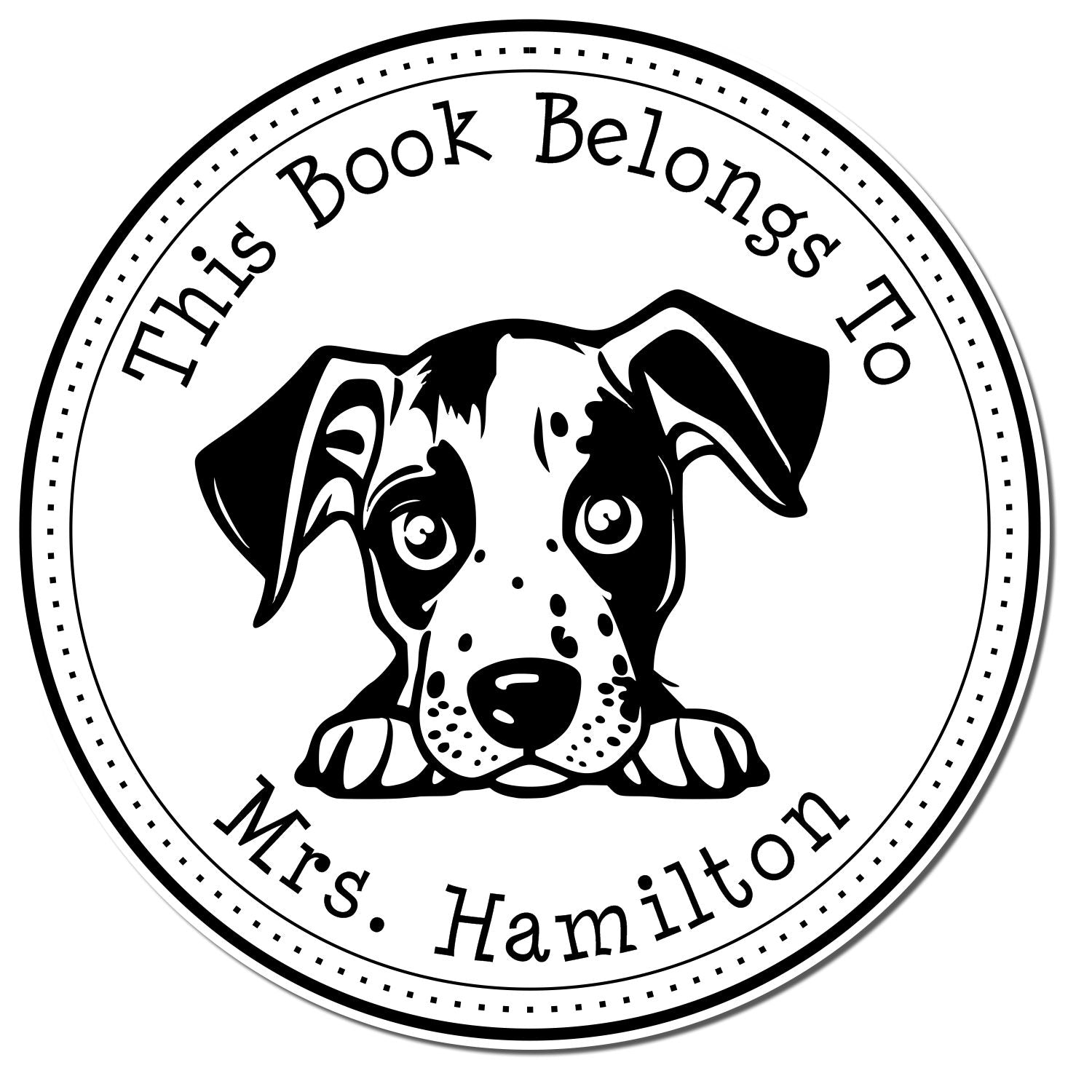 Catahoula Customized From the Library of Stamp - Engineer Seal Stamps