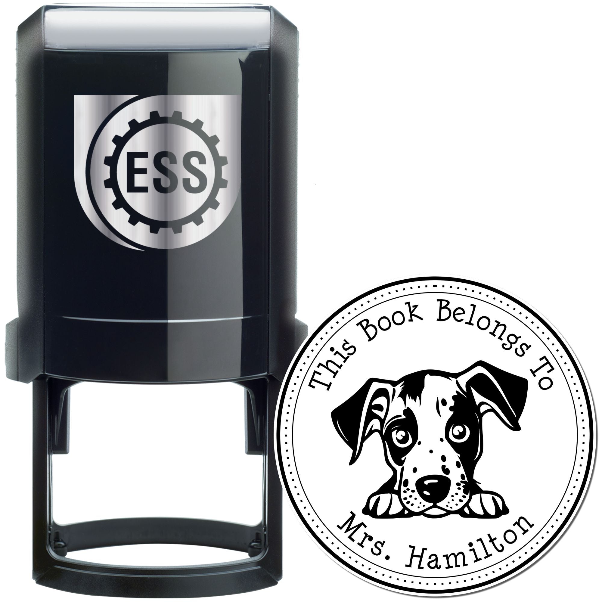 Self-Inking Catahoula Customized Ex Libris Book Stamp - Engineer Seal Stamps