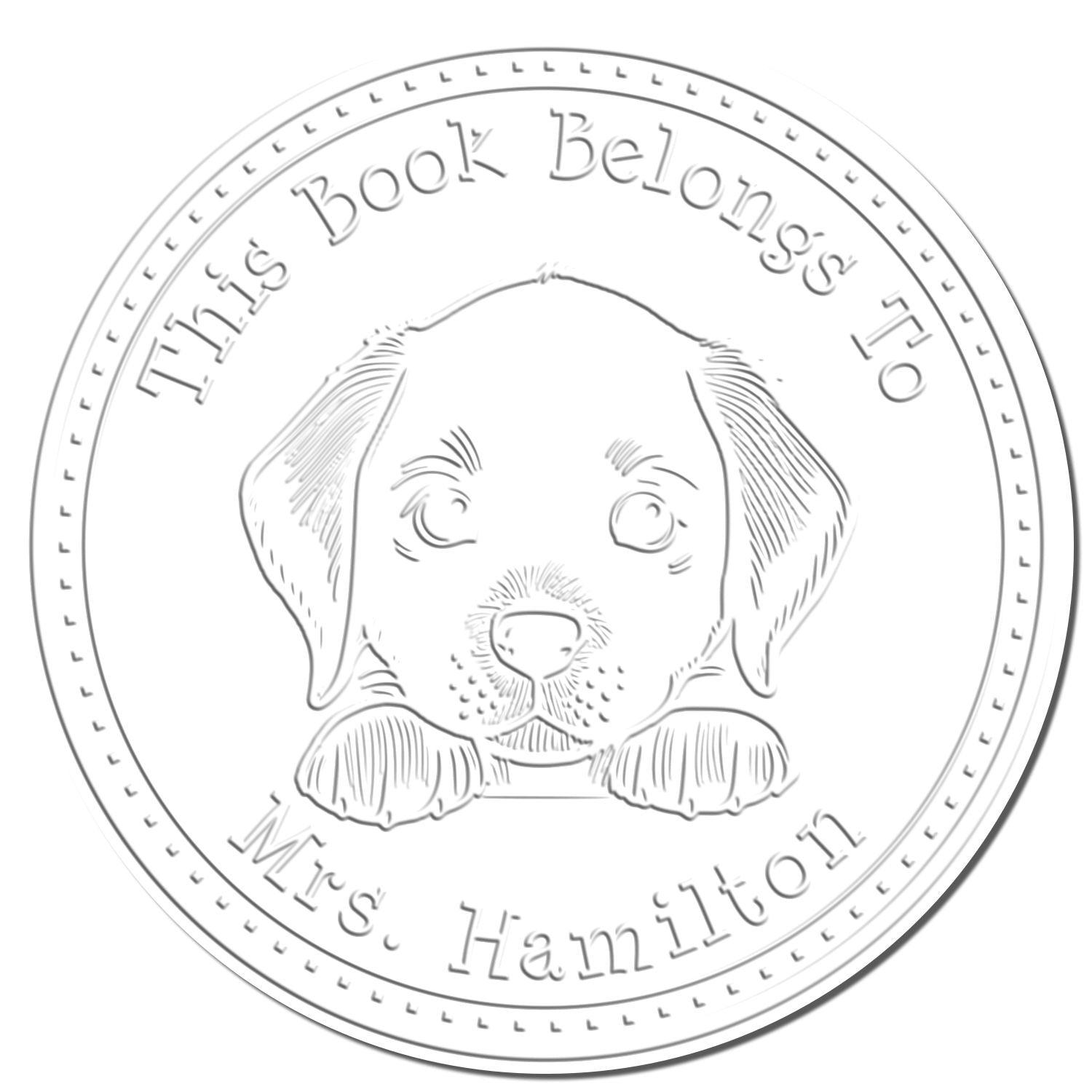 Chesapeake Bay Retriever Personalized Library Book Embossed Seal Stamp - Engineer Seal Stamps