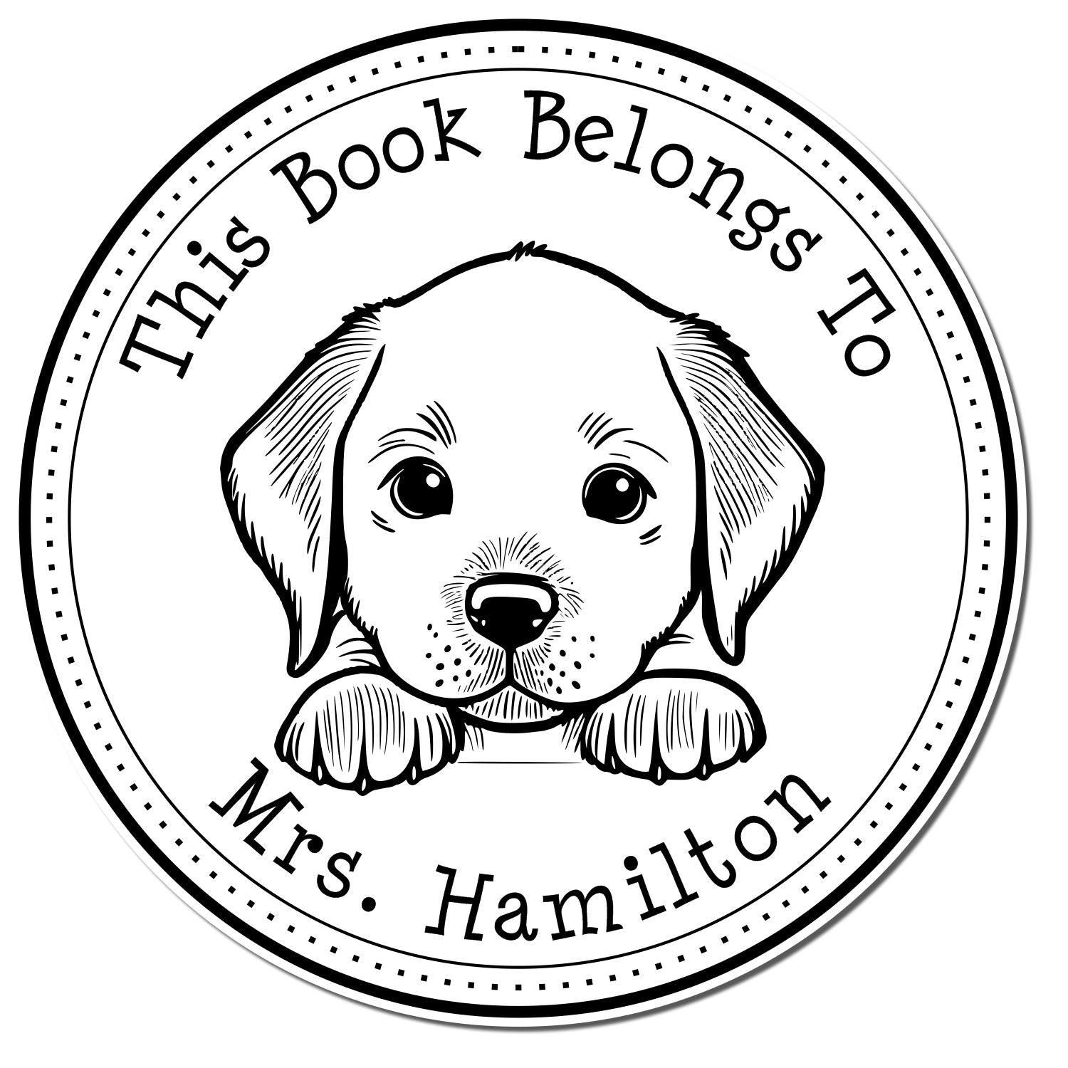 Self-Inking Chesapeake Bay Retriever Customized Library Book Stamp - Engineer Seal Stamps