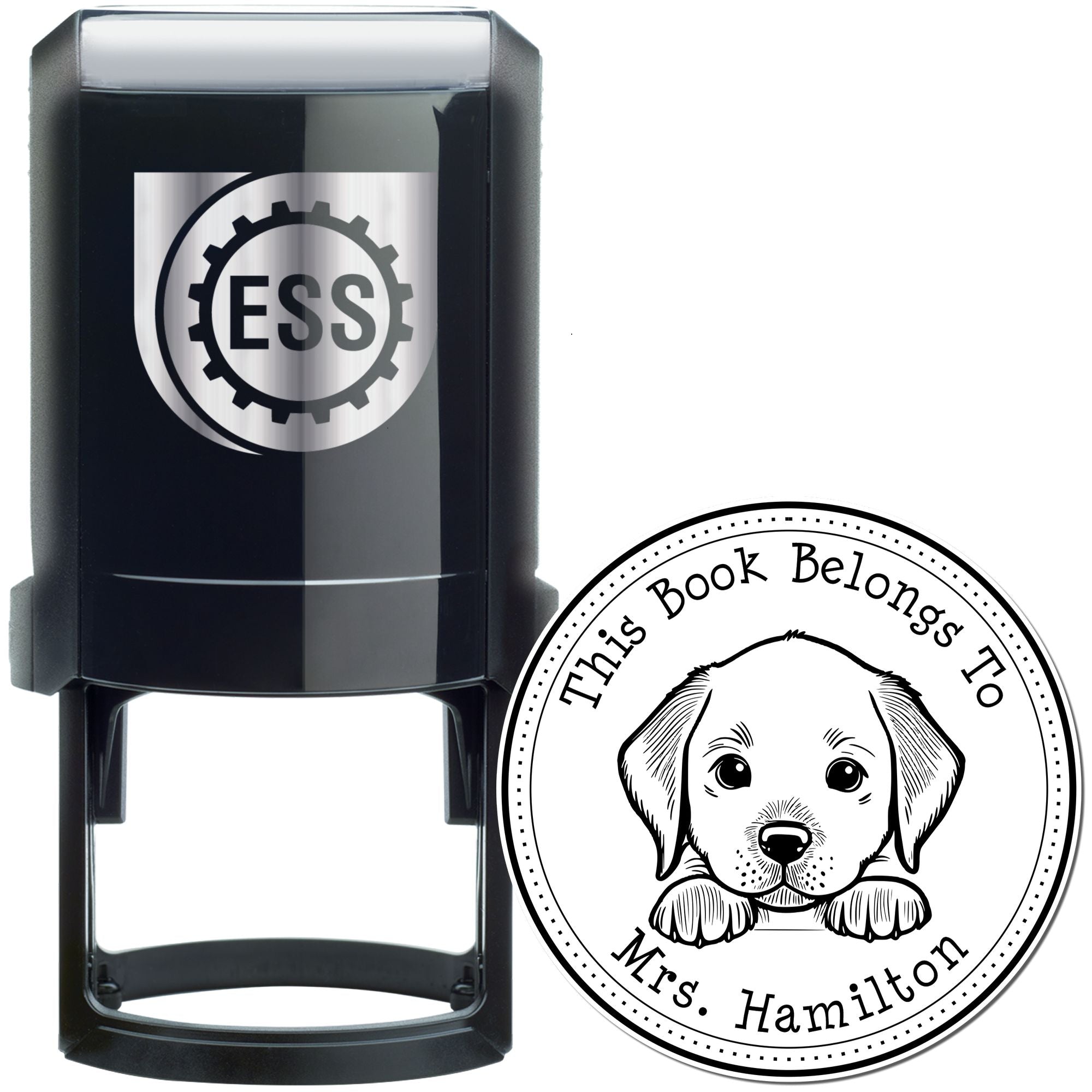 Self-Inking Chesapeake Bay Retriever Customized Library Book Stamp - Engineer Seal Stamps