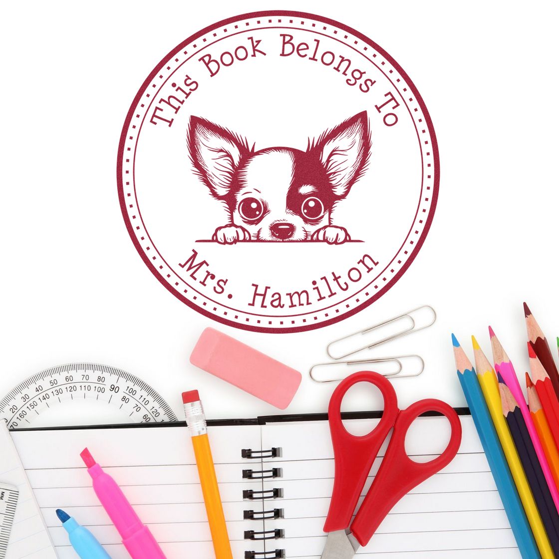 Chihuahua Personalized Desk of Stamper - Engineer Seal Stamps