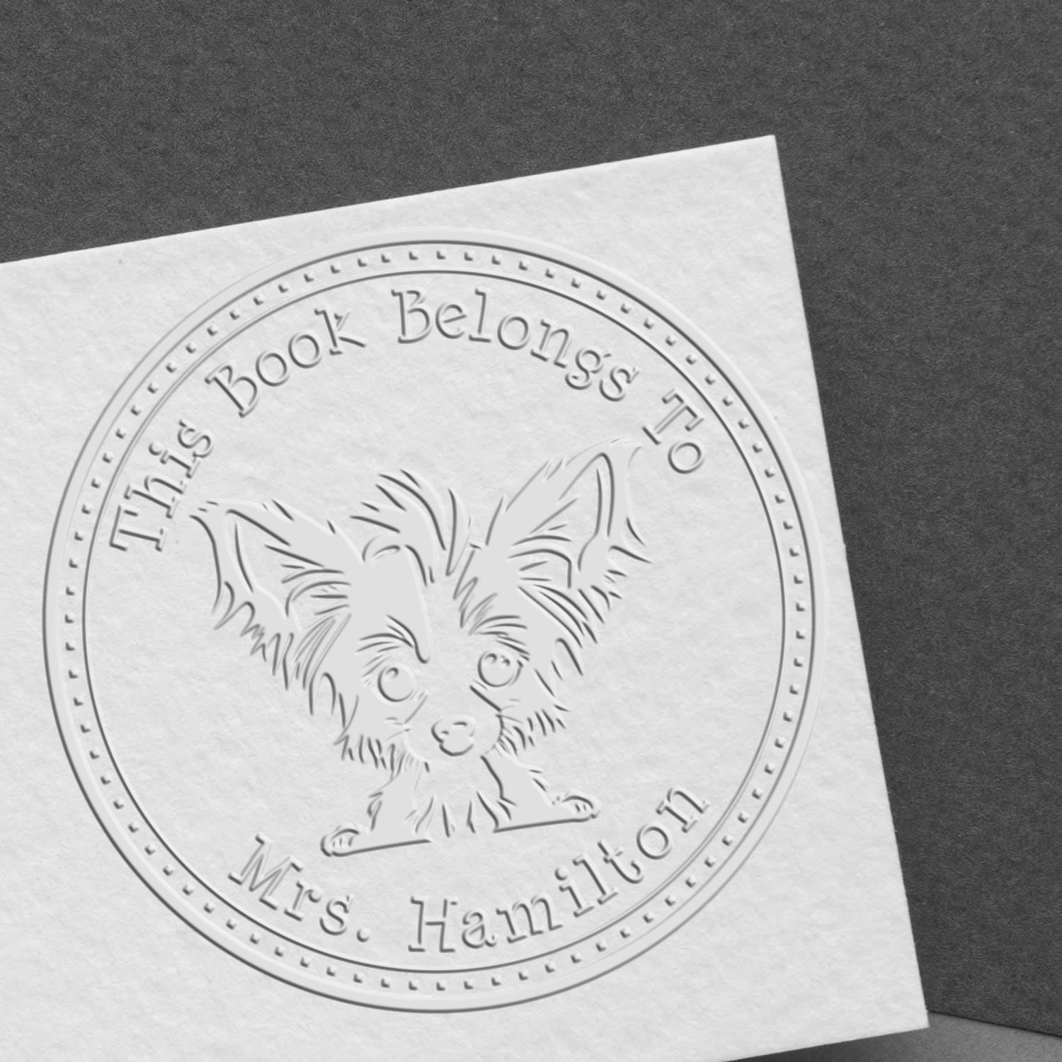 Handheld Chinese Crested Personalized Property of Embossing Stamp - Engineer Seal Stamps