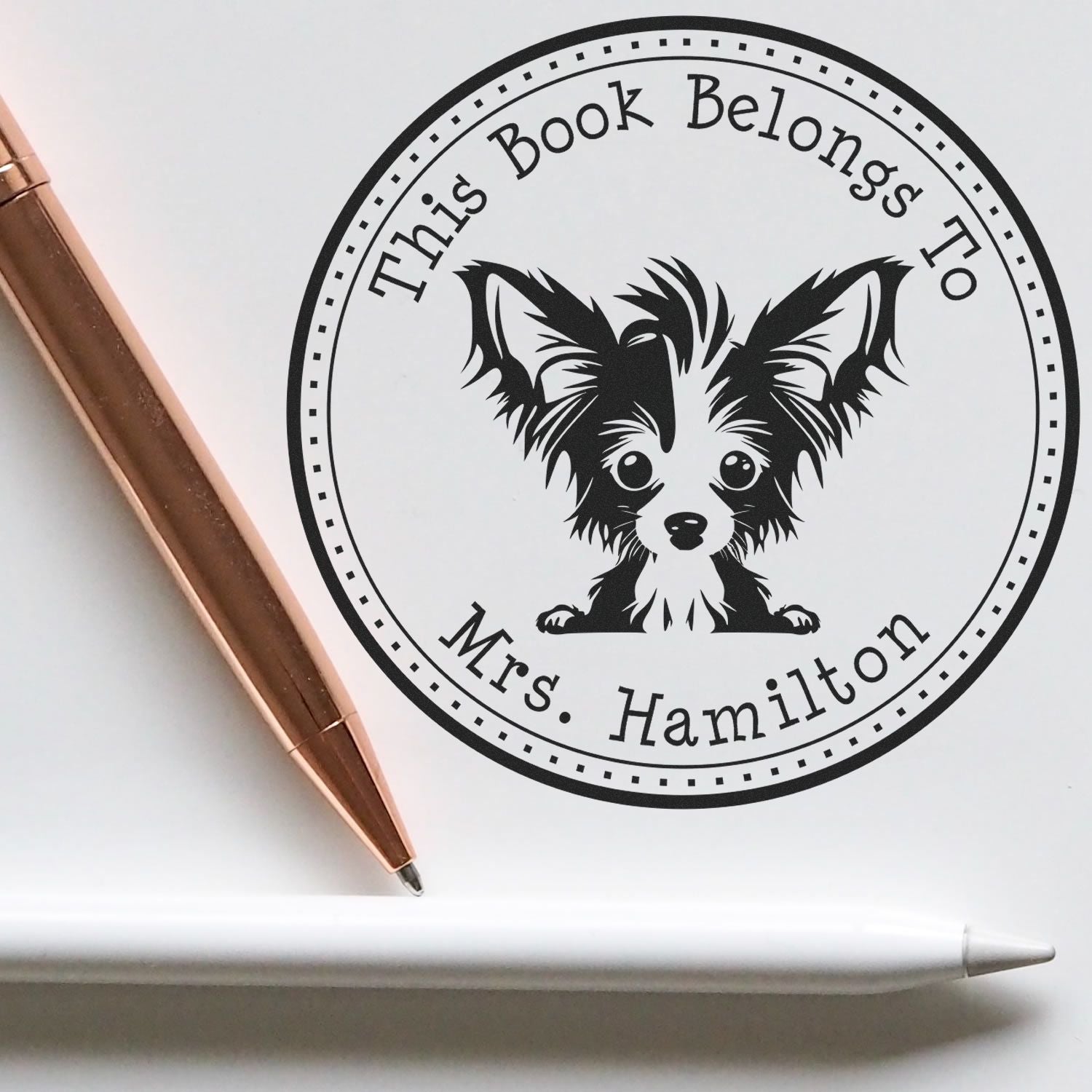 Chinese Crested Personalized Ex Libris Stamp - Engineer Seal Stamps