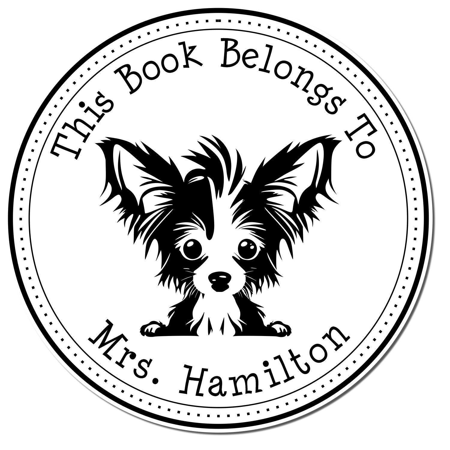 Self-Inking Chinese Crested Customized Home Library Stamp - Engineer Seal Stamps