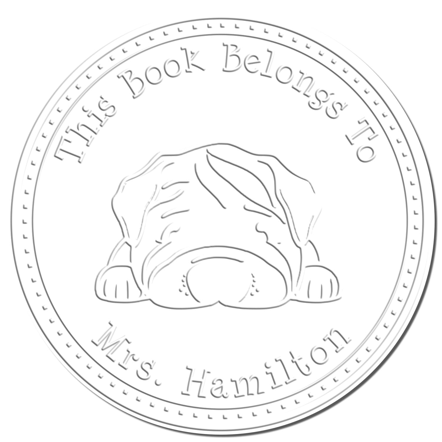 Chinese Shar Pei Personalized Library Book Seal Embossed Stamp - Engineer Seal Stamps