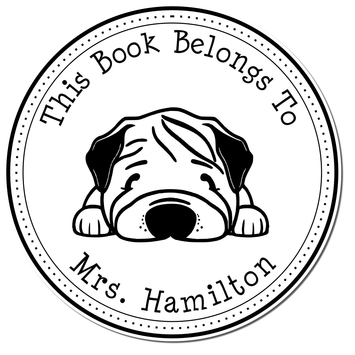 Chinese Shar Pei Customized Read it Return It Stamper - Engineer Seal Stamps