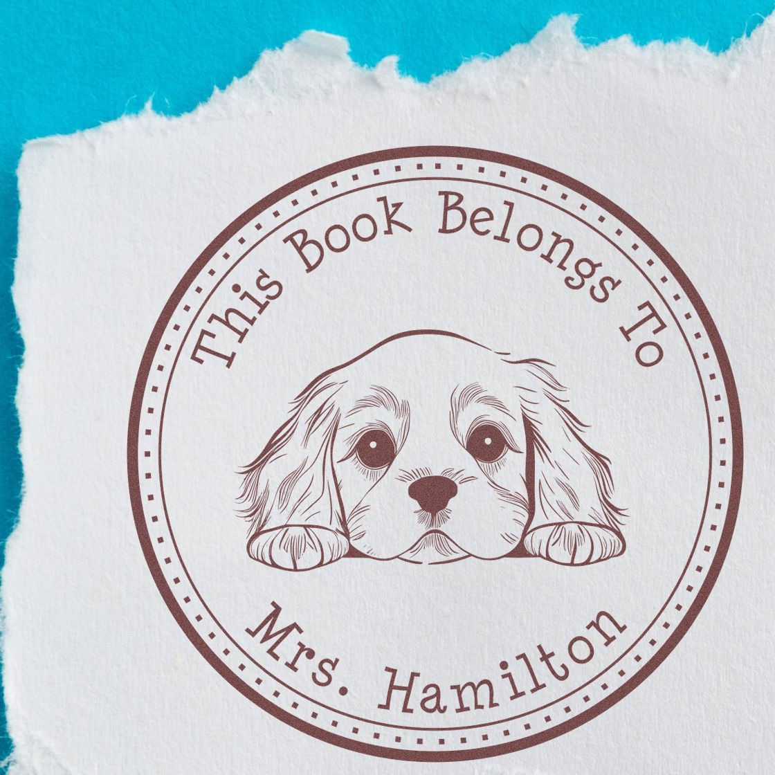 Cocker Spaniel Customized From the Desk of Stamp - Engineer Seal Stamps