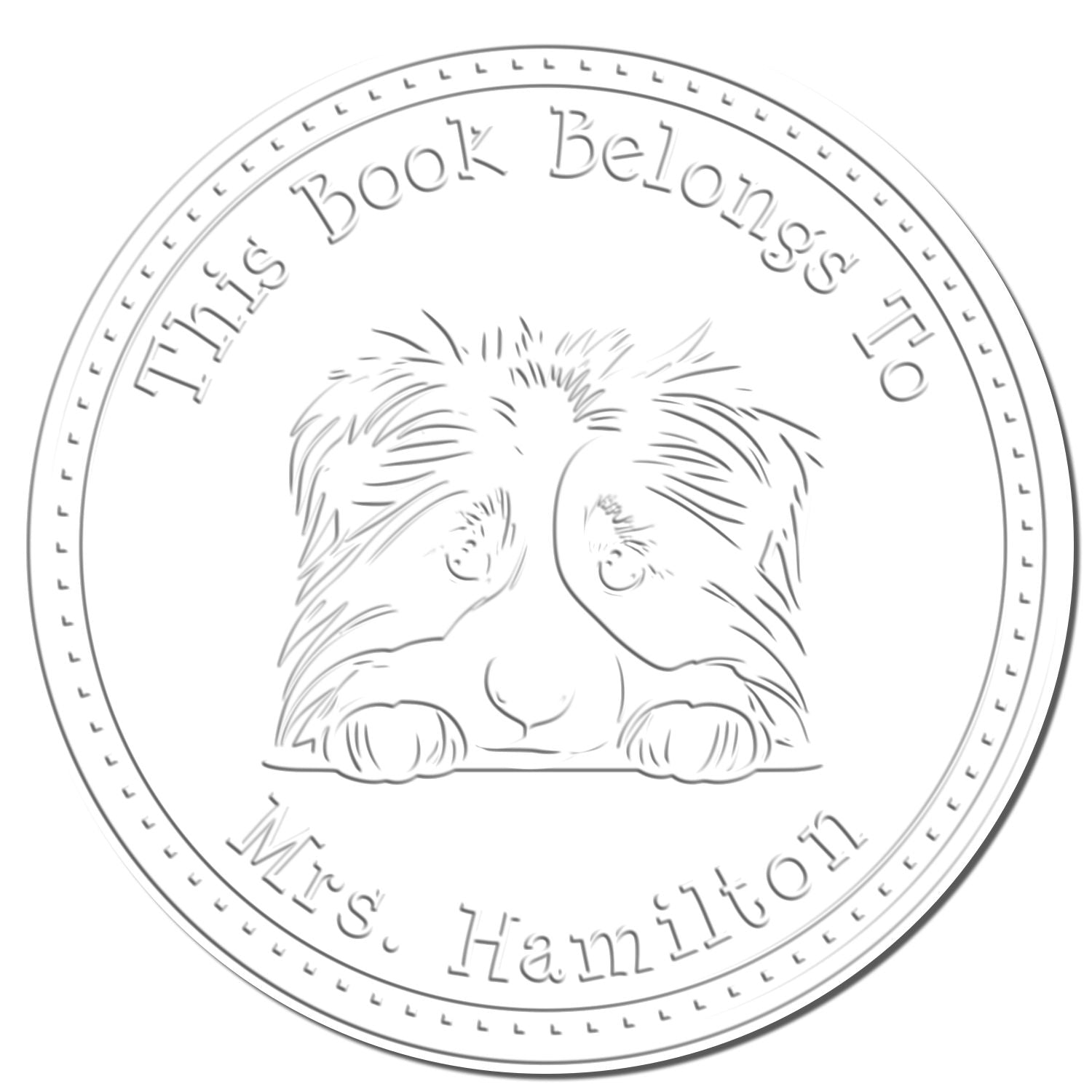 Desk Collie Custom-Made Seal Embossed Stamp - Engineer Seal Stamps