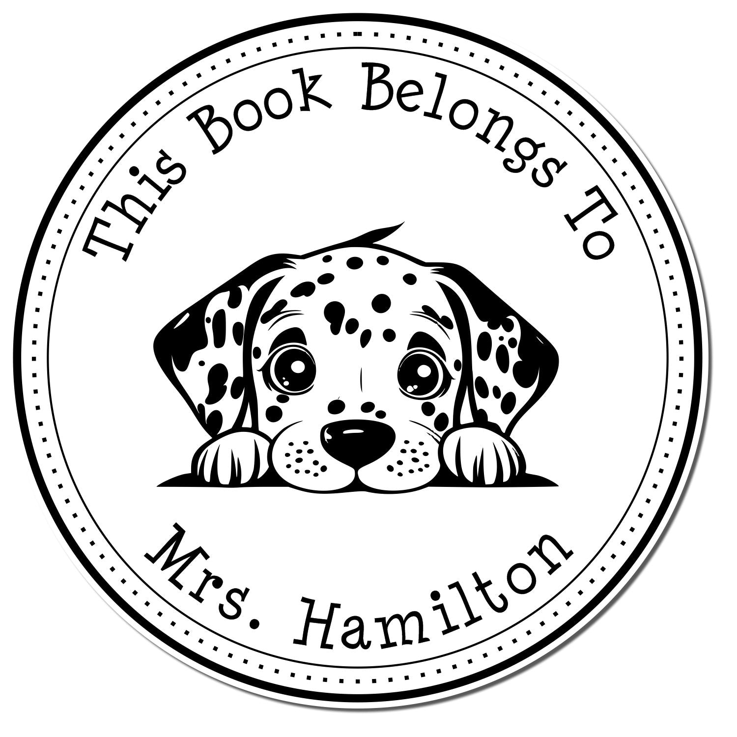 Dalmatian Customized Ex Libris Stamper - Engineer Seal Stamps