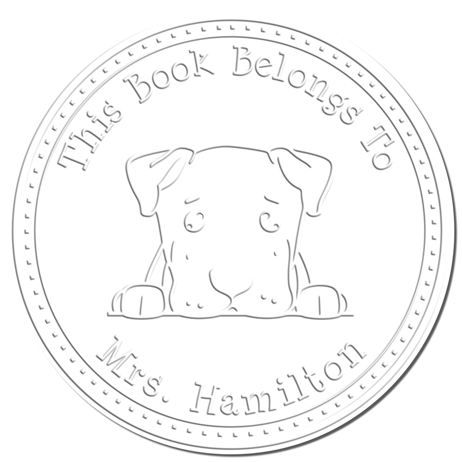 Dogo Argentino Personalized Home Library Embossing Seal Stamp - Engineer Seal Stamps