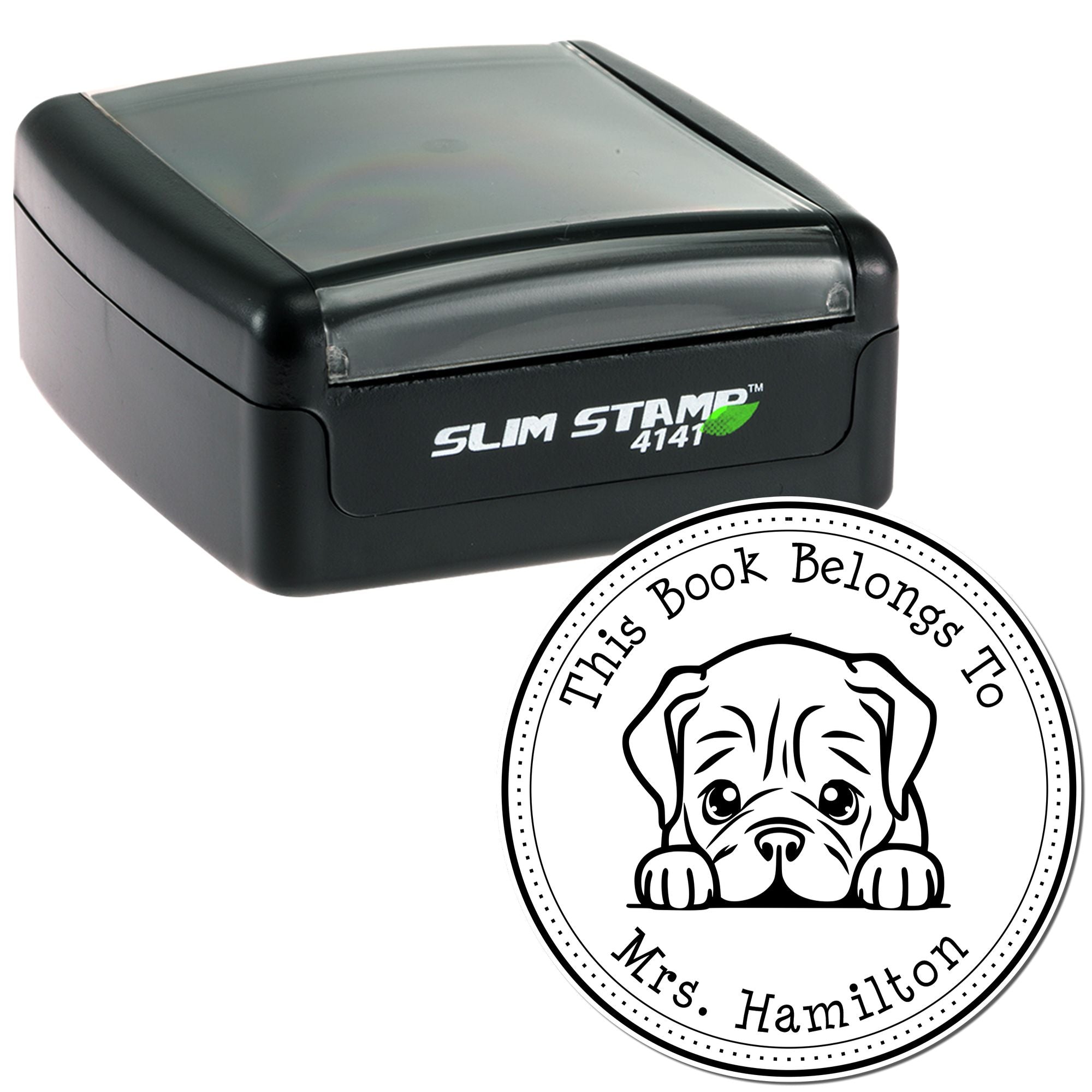 Dogue De Bordeaux Customized Ex Libris Book Stamp - Engineer Seal Stamps