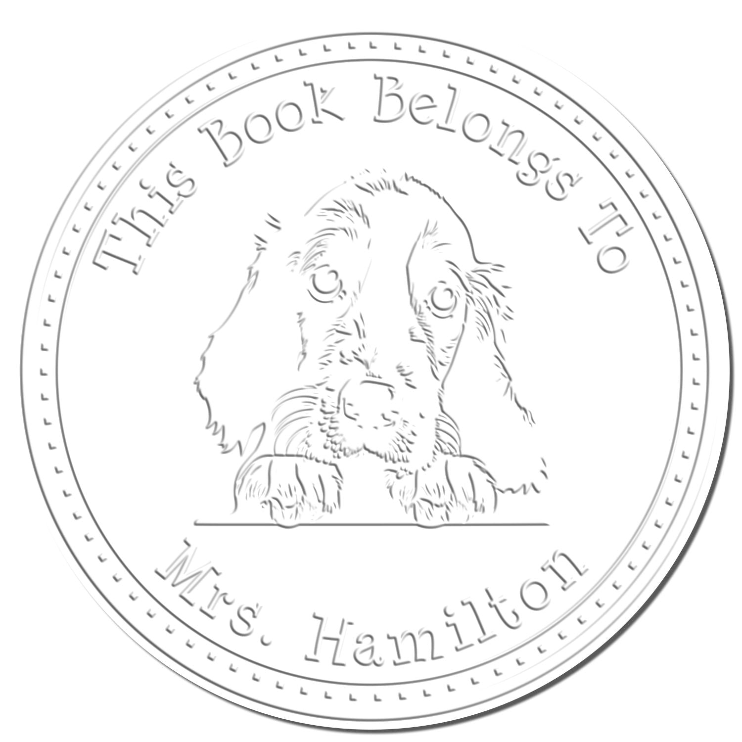 English Setter Personalized Book Collection Embosser - Engineer Seal Stamps