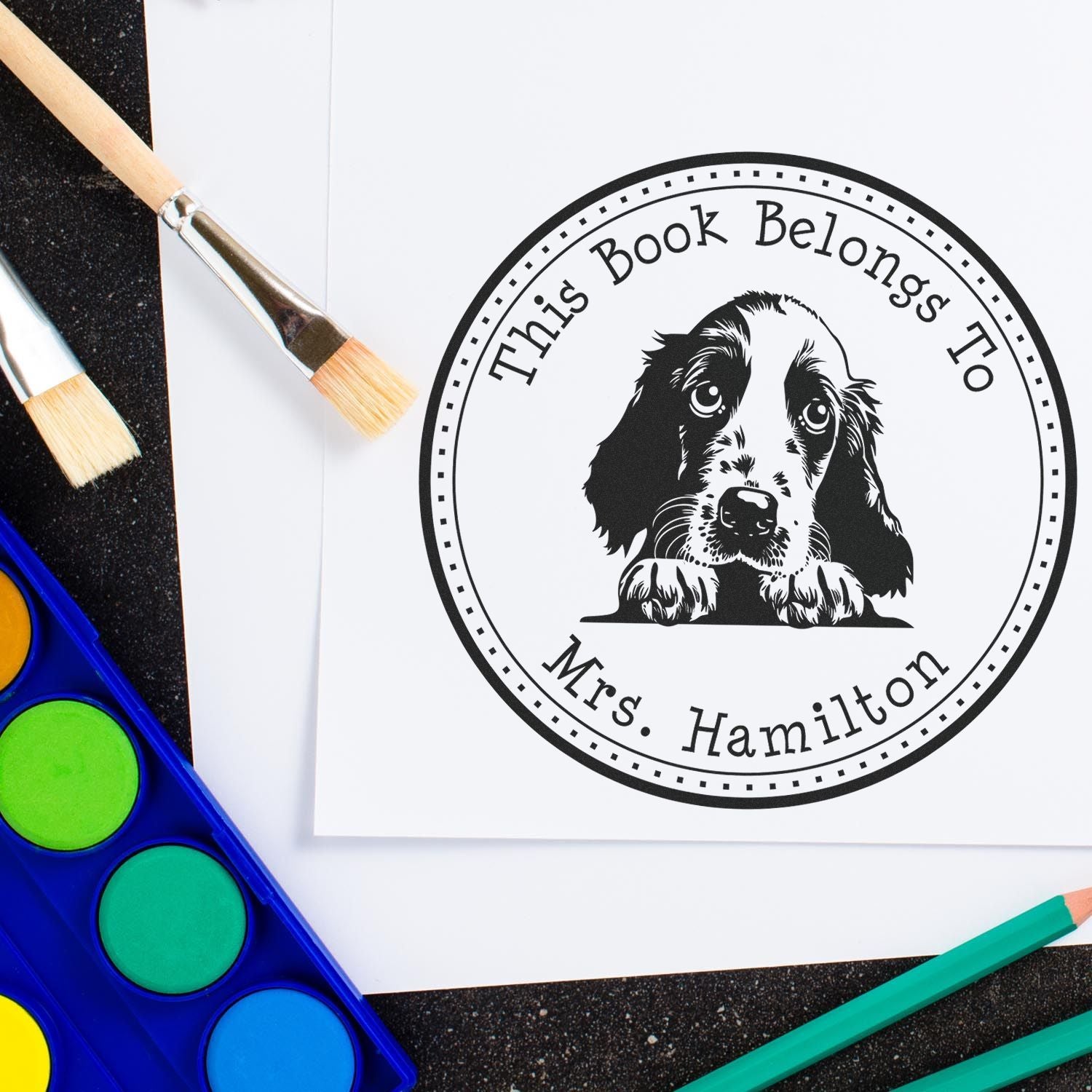 Self-Inking English Setter Customizable Library of Stamper - Engineer Seal Stamps