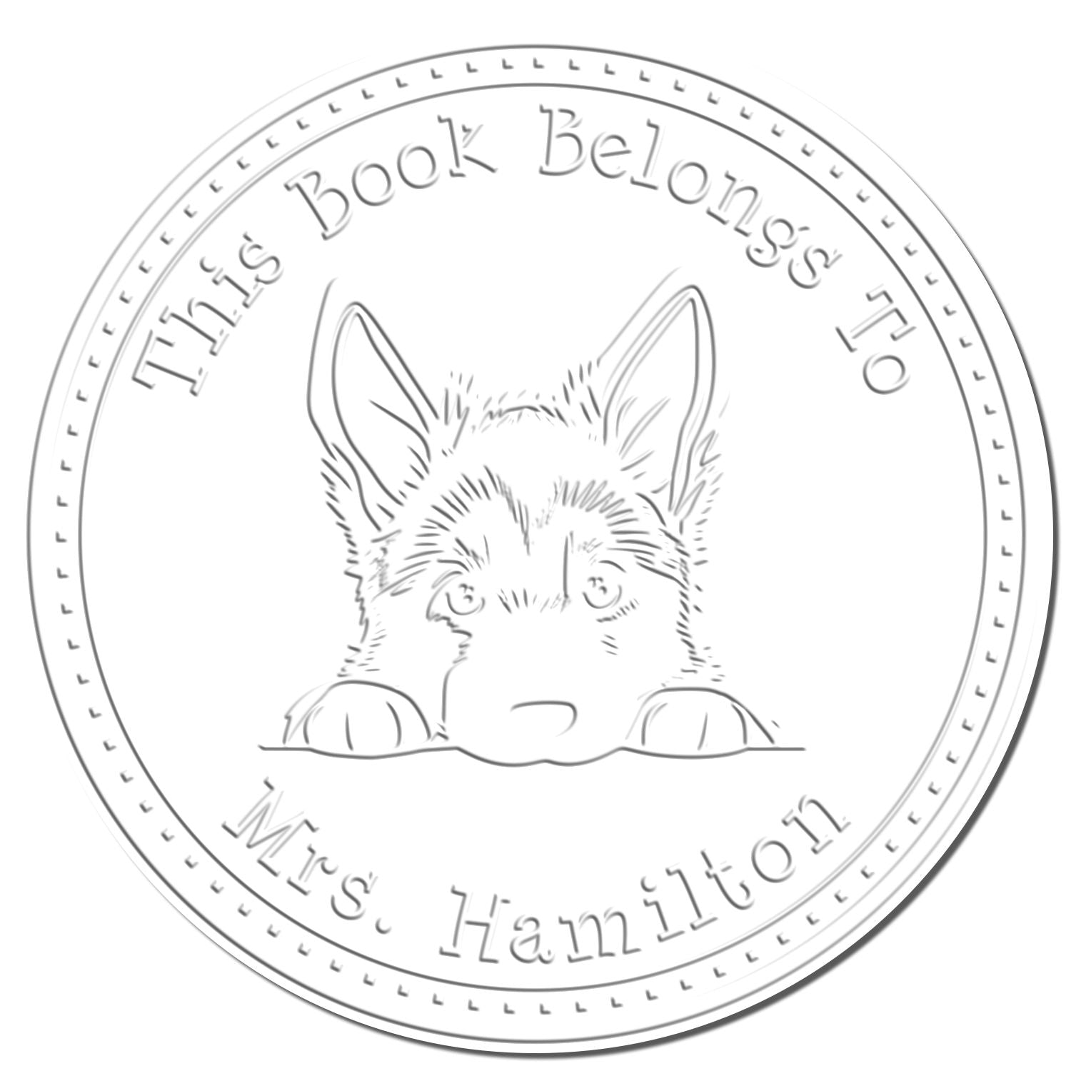 Hybrid German Shepherd Custom Home Library Seal - Engineer Seal Stamps