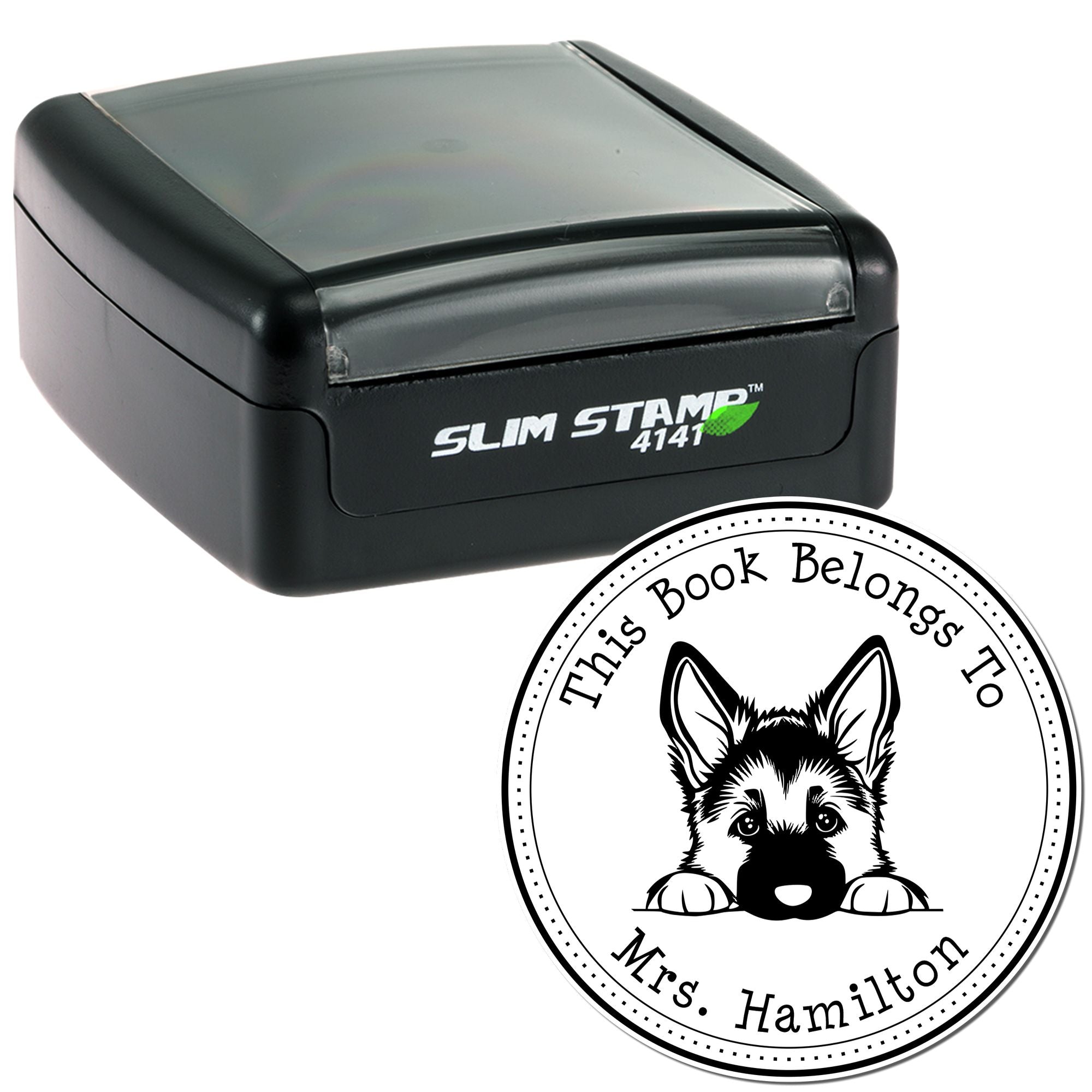 German Shepherd Customized Book Collection Stamp - Engineer Seal Stamps