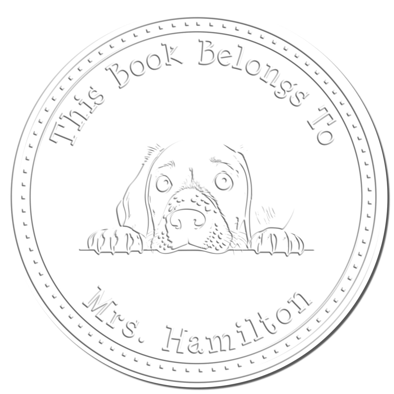 German Shorthaired Pointer Personalized Book Collection Embossing Seal - Engineer Seal Stamps