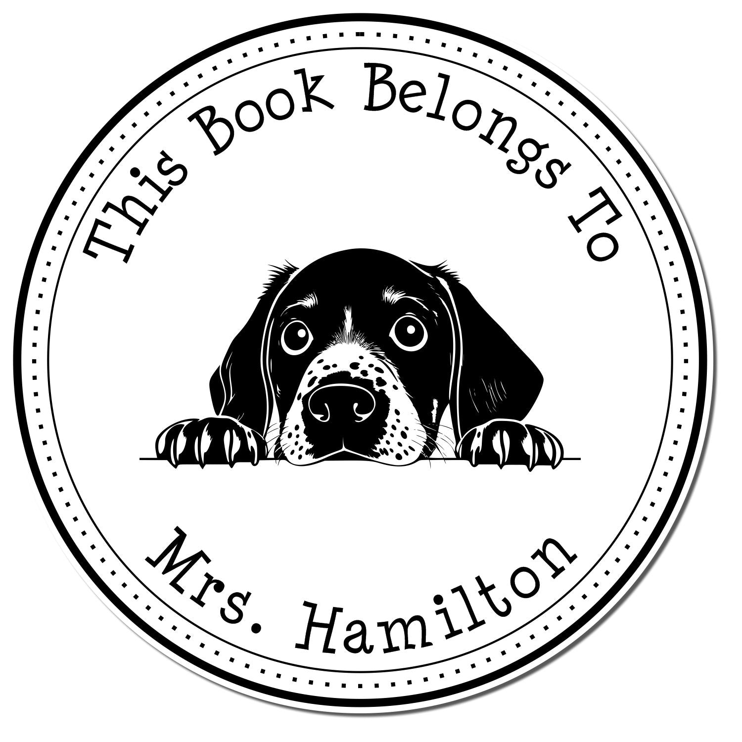 Wooden Handle German Shorthaired Pointer Custom Desk of Stamper - Engineer Seal Stamps