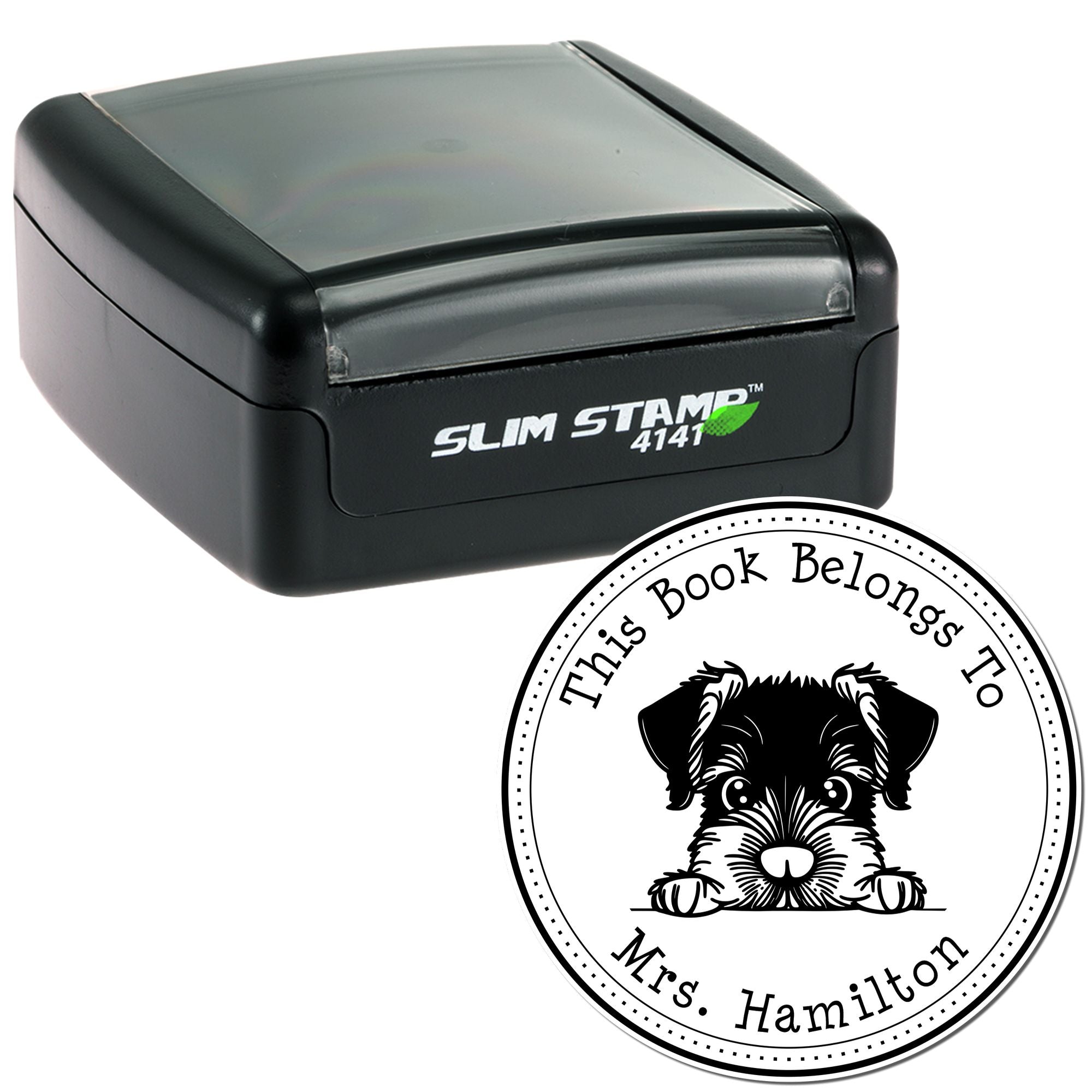 Giant Schnauzer Customized Librarian Stamper - Engineer Seal Stamps