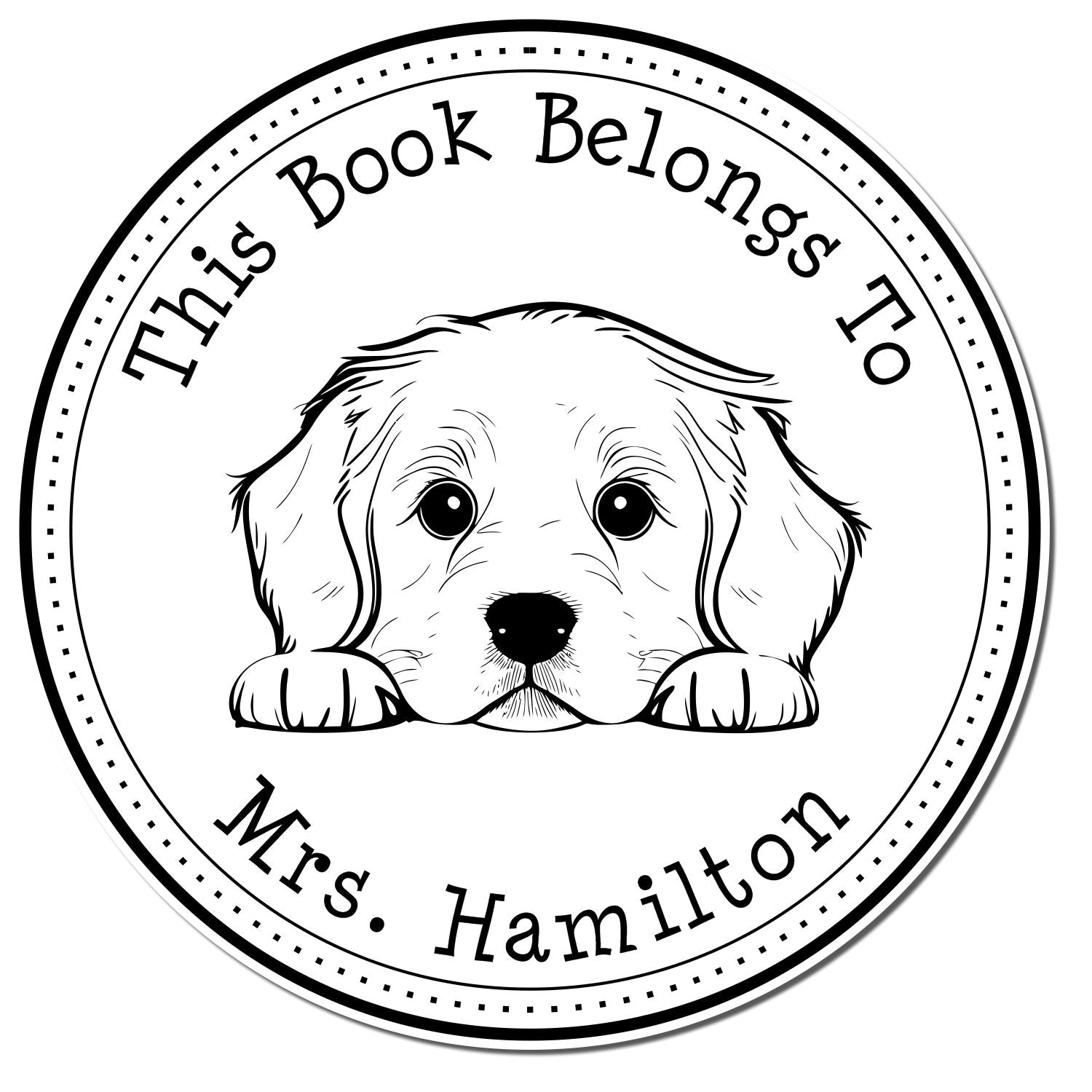 Golden Retriever Custom Library of Stamp - Engineer Seal Stamps