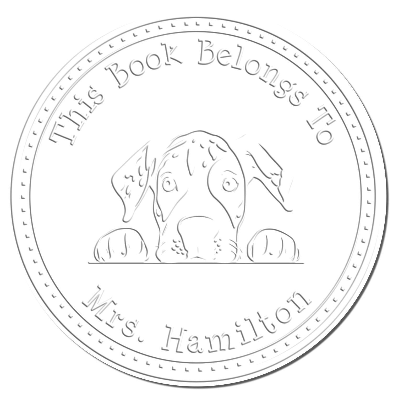 Desk Great Dane Personalizable Embossing Stamp - Engineer Seal Stamps
