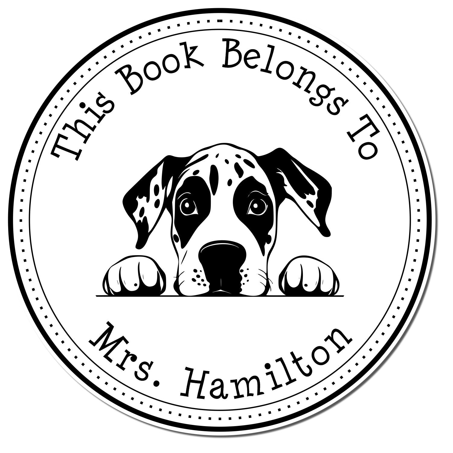 Great Dane Custom From the Library of Stamp - Engineer Seal Stamps