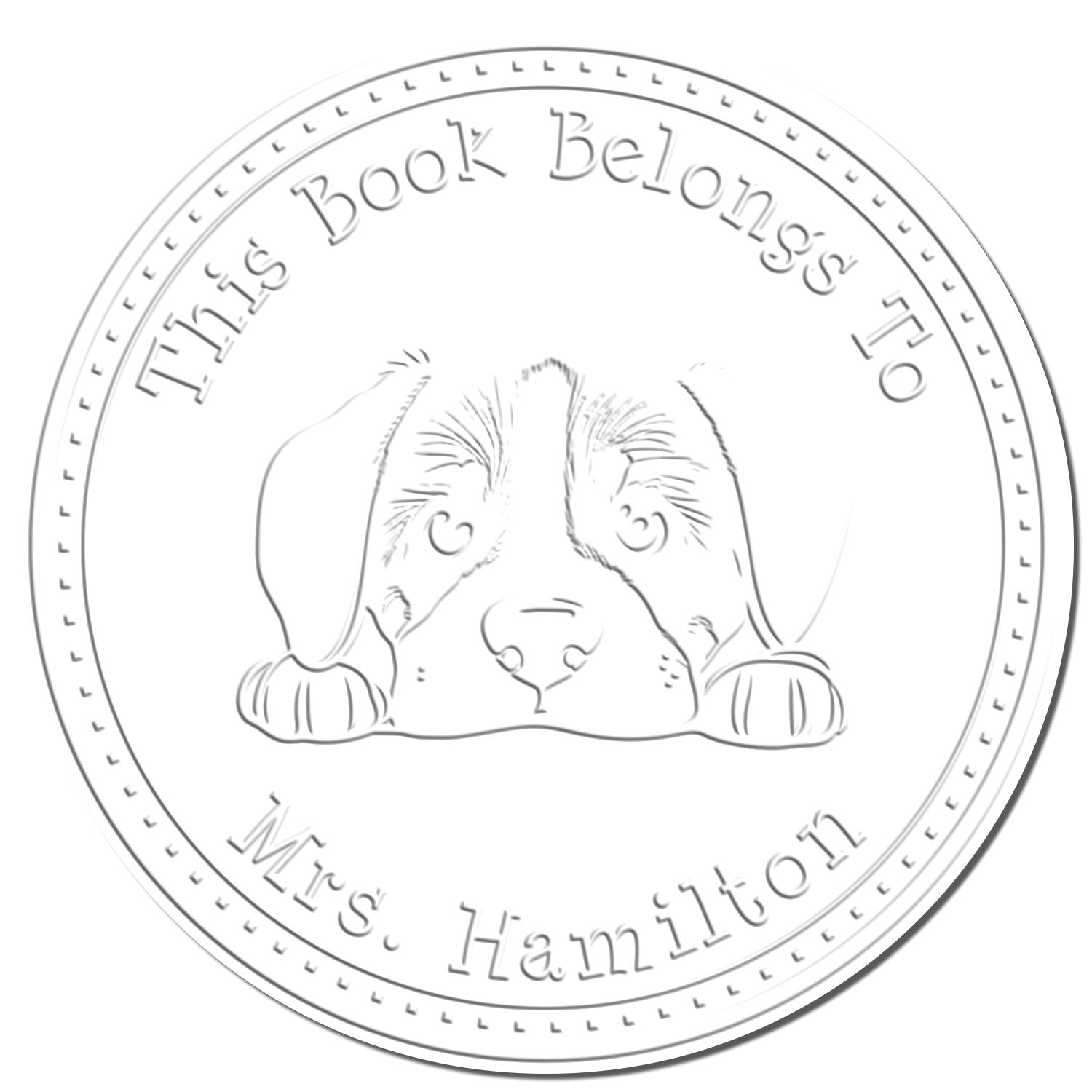 Great Pyrenees Personalized Librarian Seal - Engineer Seal Stamps