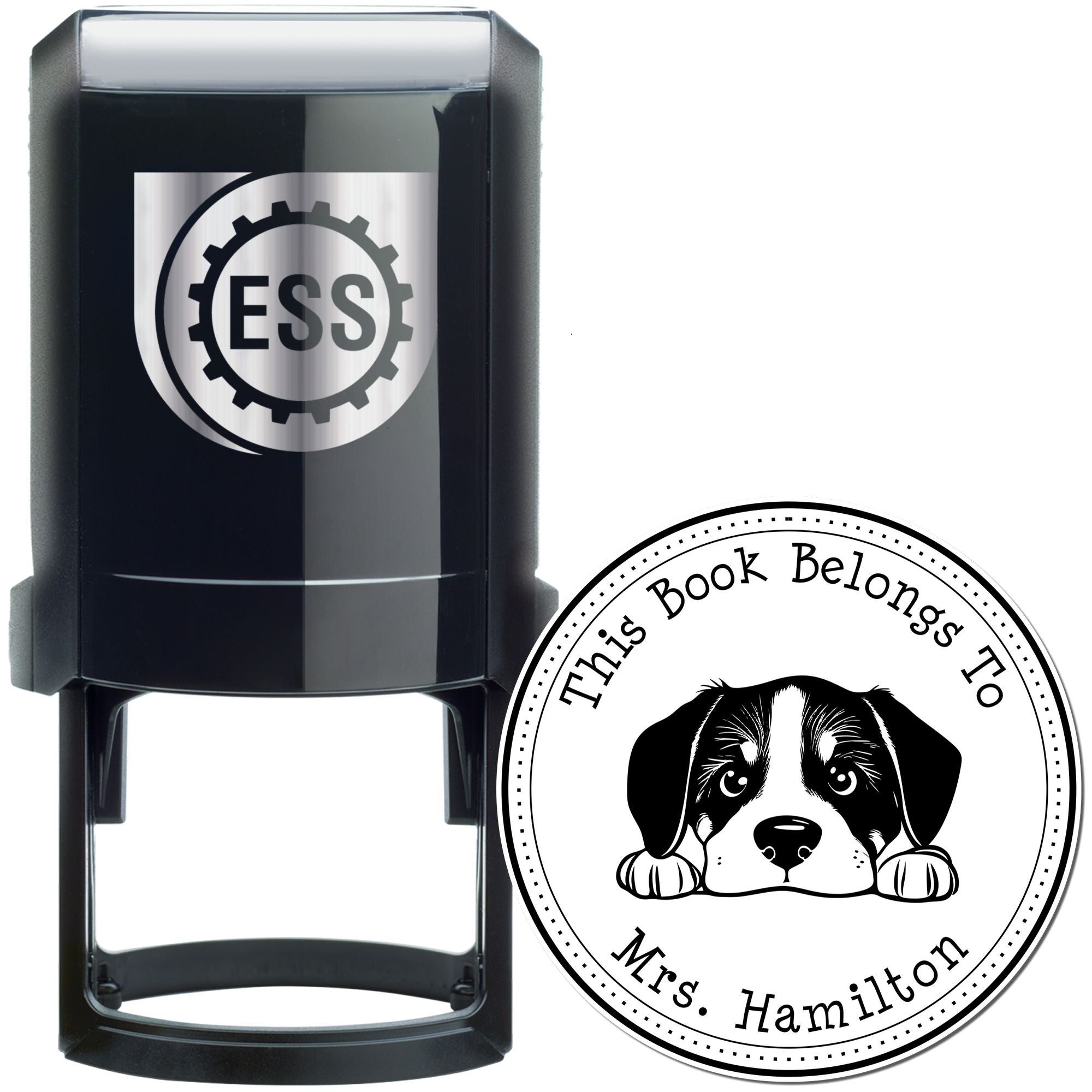 Self-Inking Great Pyrenees Customizable Desk of Stamp - Engineer Seal Stamps