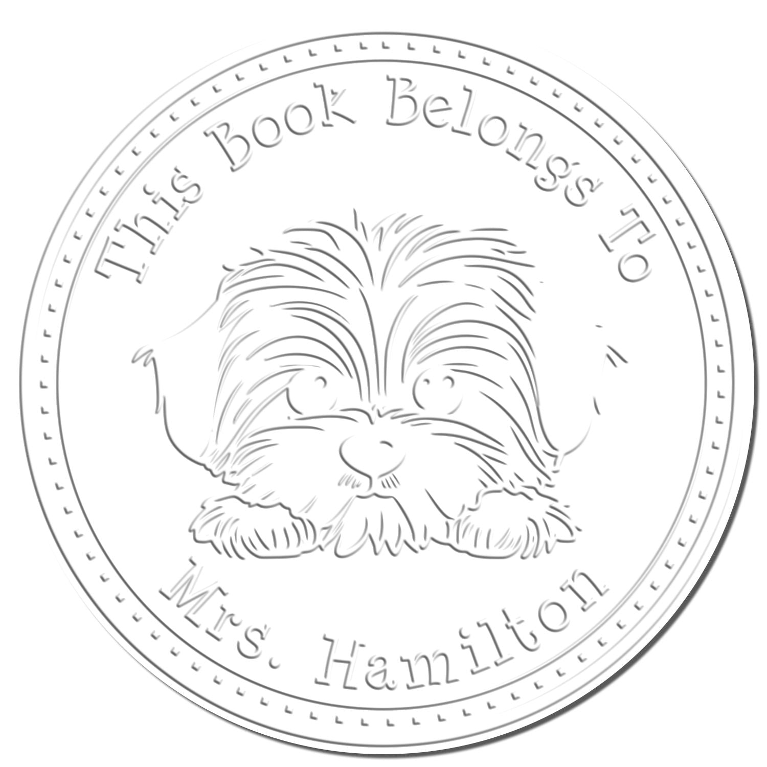 Havanese Personalized Librarian Embosser - Engineer Seal Stamps