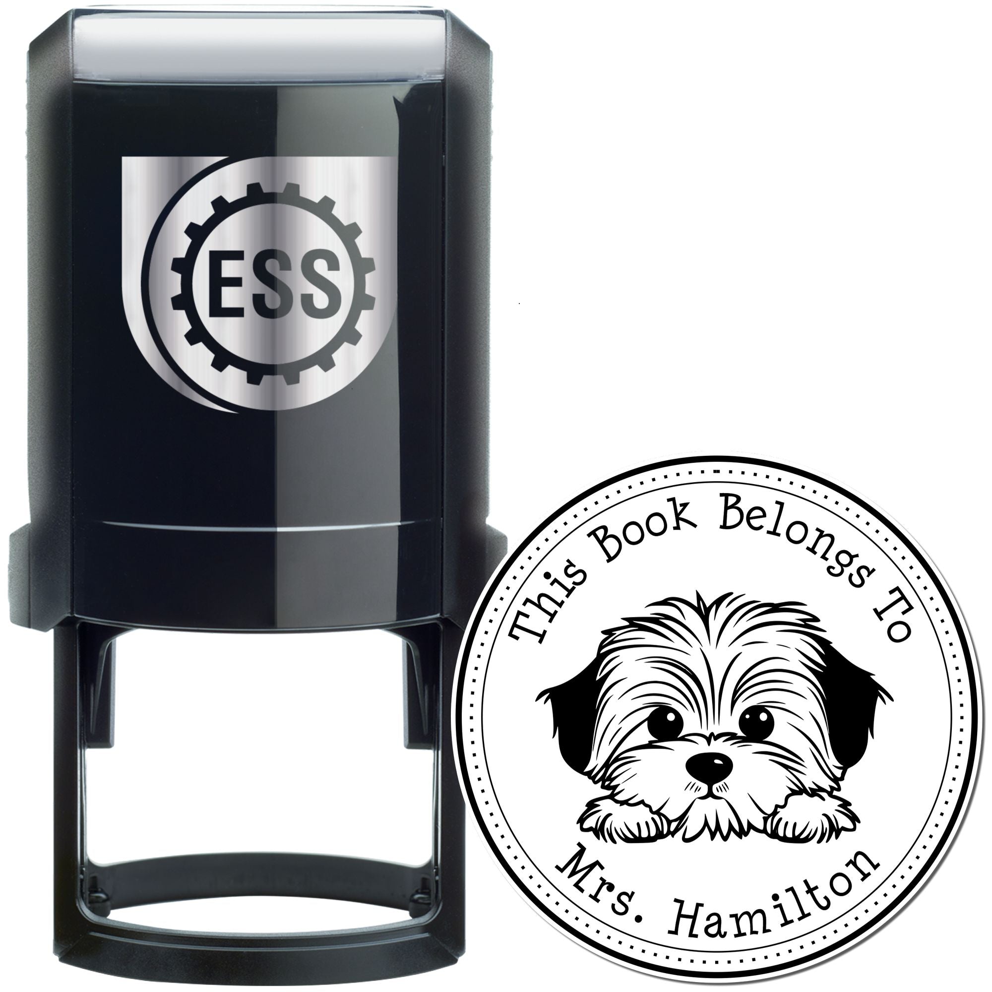 Self-Inking Havanese Customizable Desk of Stamper - Engineer Seal Stamps