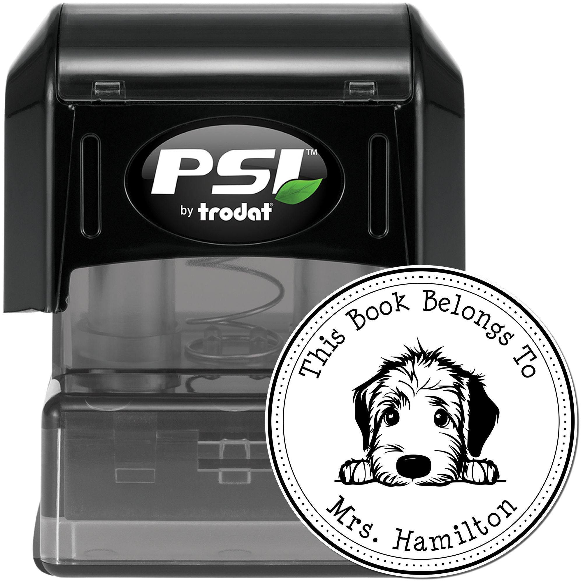 Irish Wolfhound Custom Read it Return It Stamper - Engineer Seal Stamps