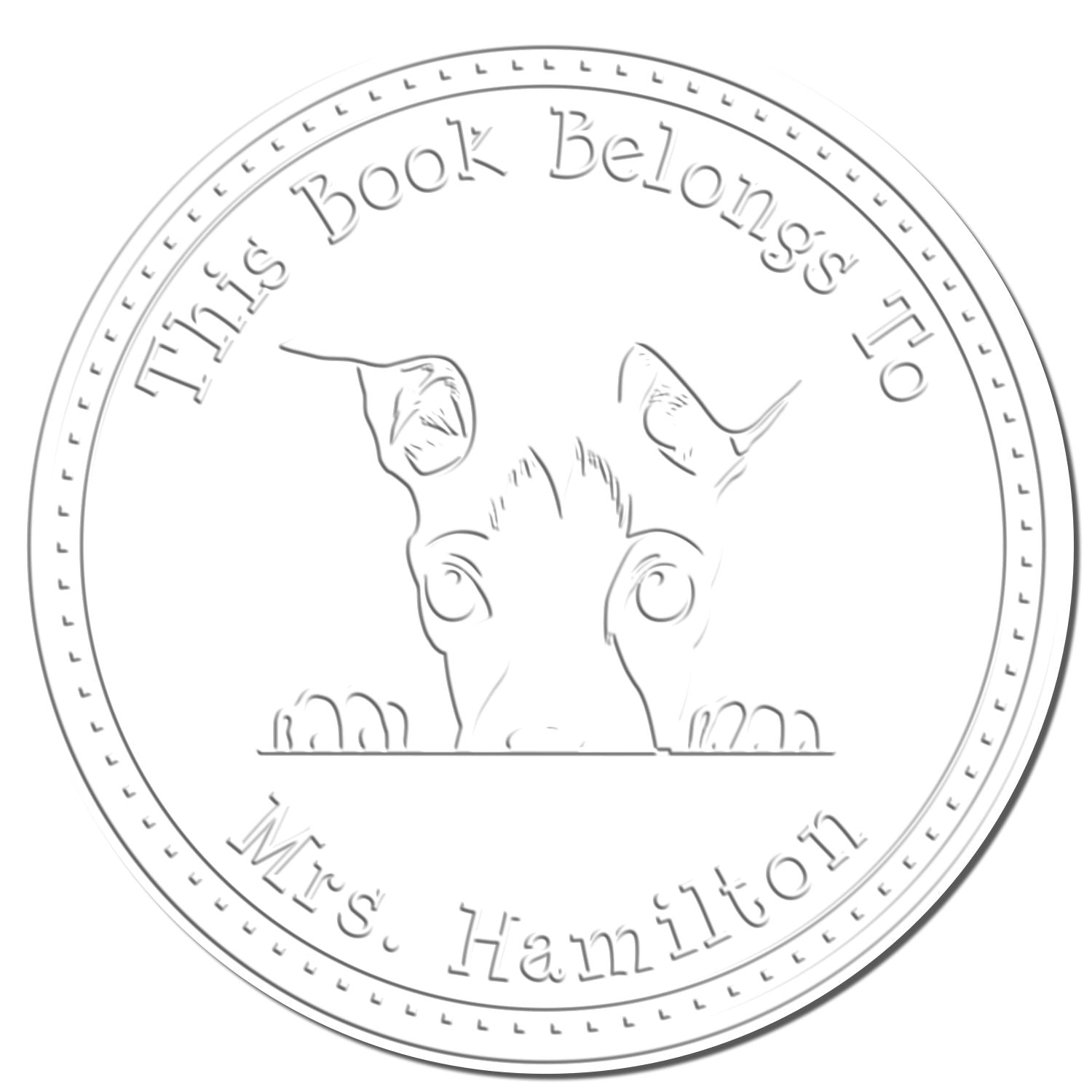 Handheld Italian Greyhound Personalized From the Desk of Seal - Engineer Seal Stamps