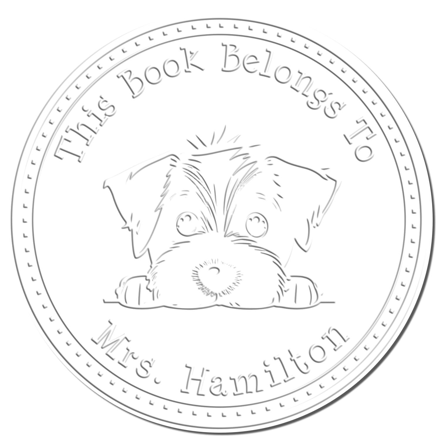 Desk Jack Russell Customized Embosser - Engineer Seal Stamps