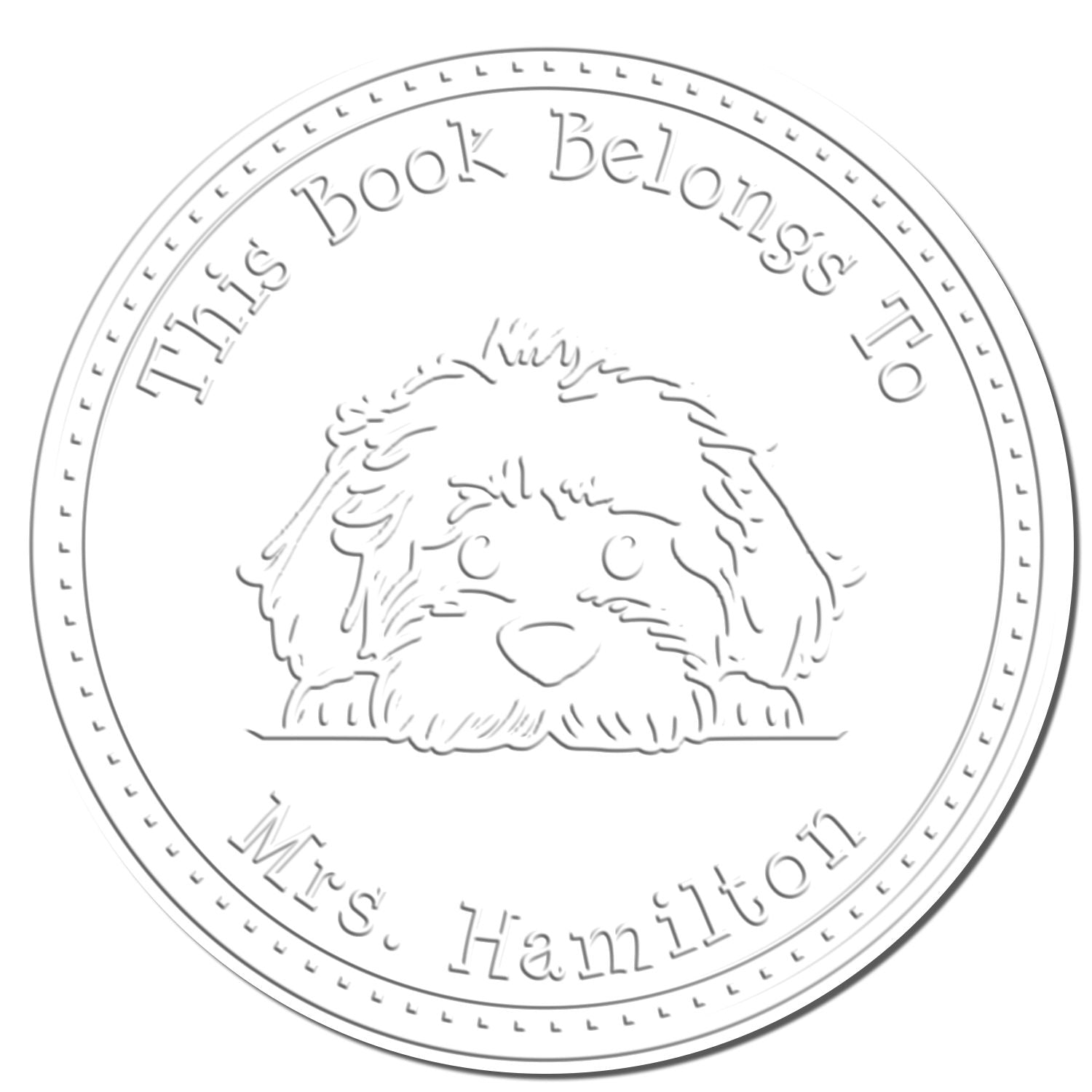 Labradoodle Personalized Librarian Embossed Stamp - Engineer Seal Stamps