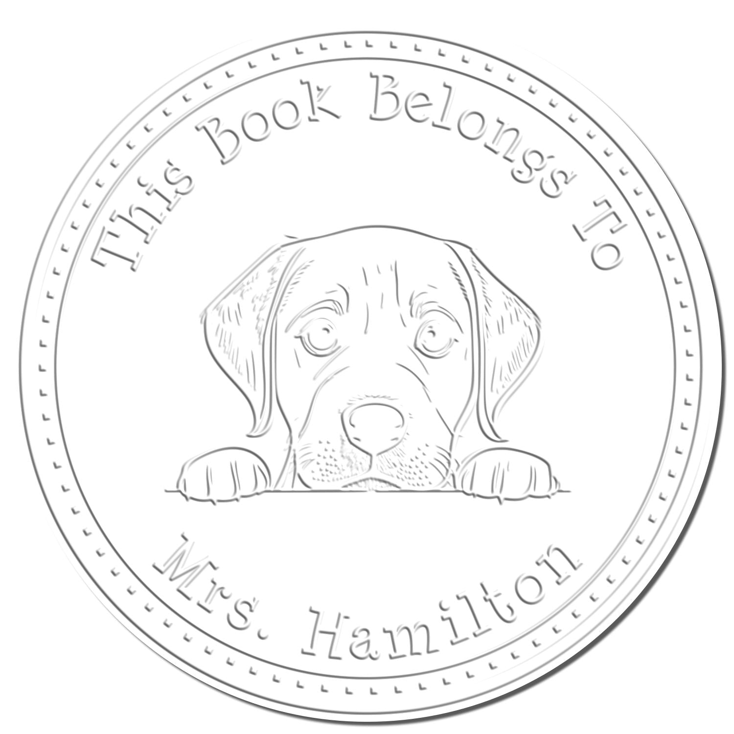Desk Labrador Retriever Customized Embossed Seal - Engineer Seal Stamps
