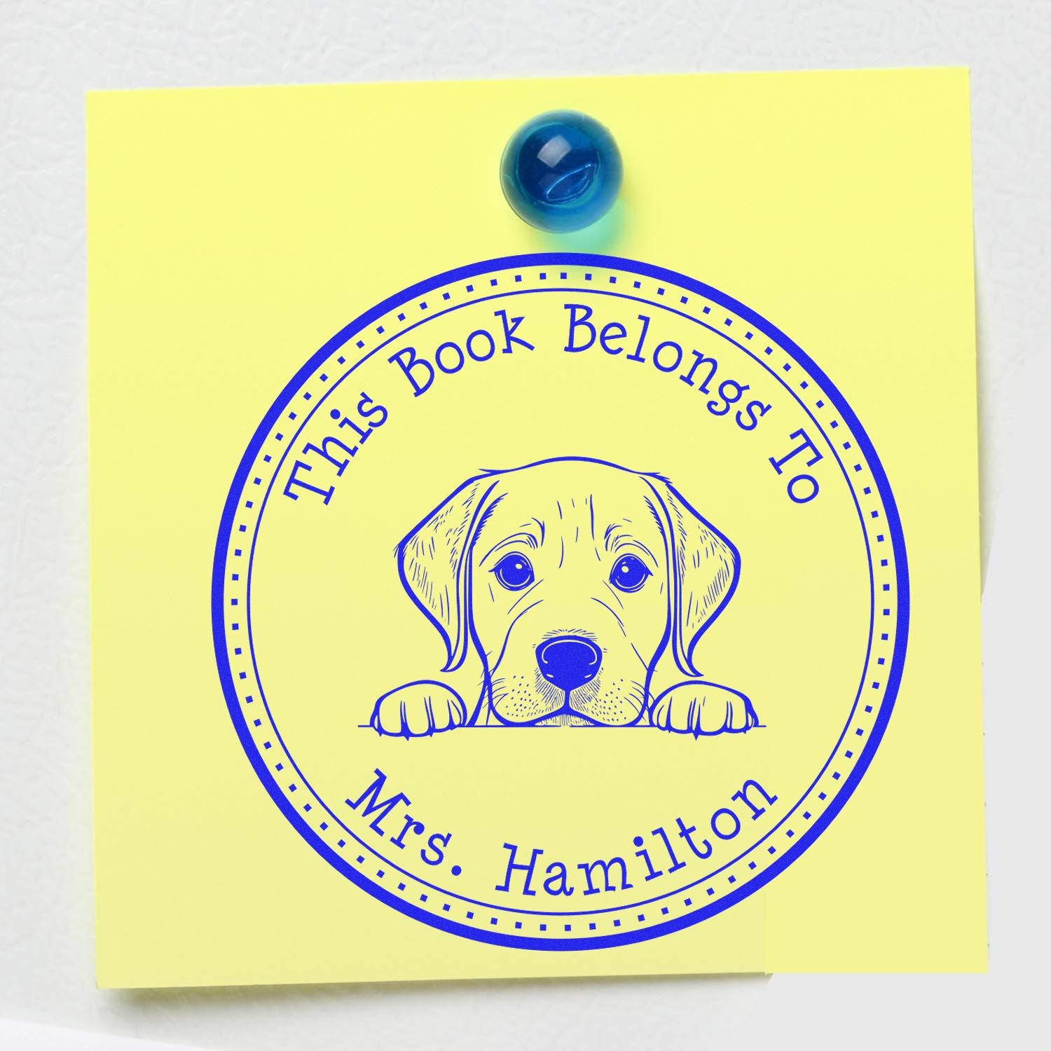 Labrador Retriever Customizable Property of Stamp - Engineer Seal Stamps