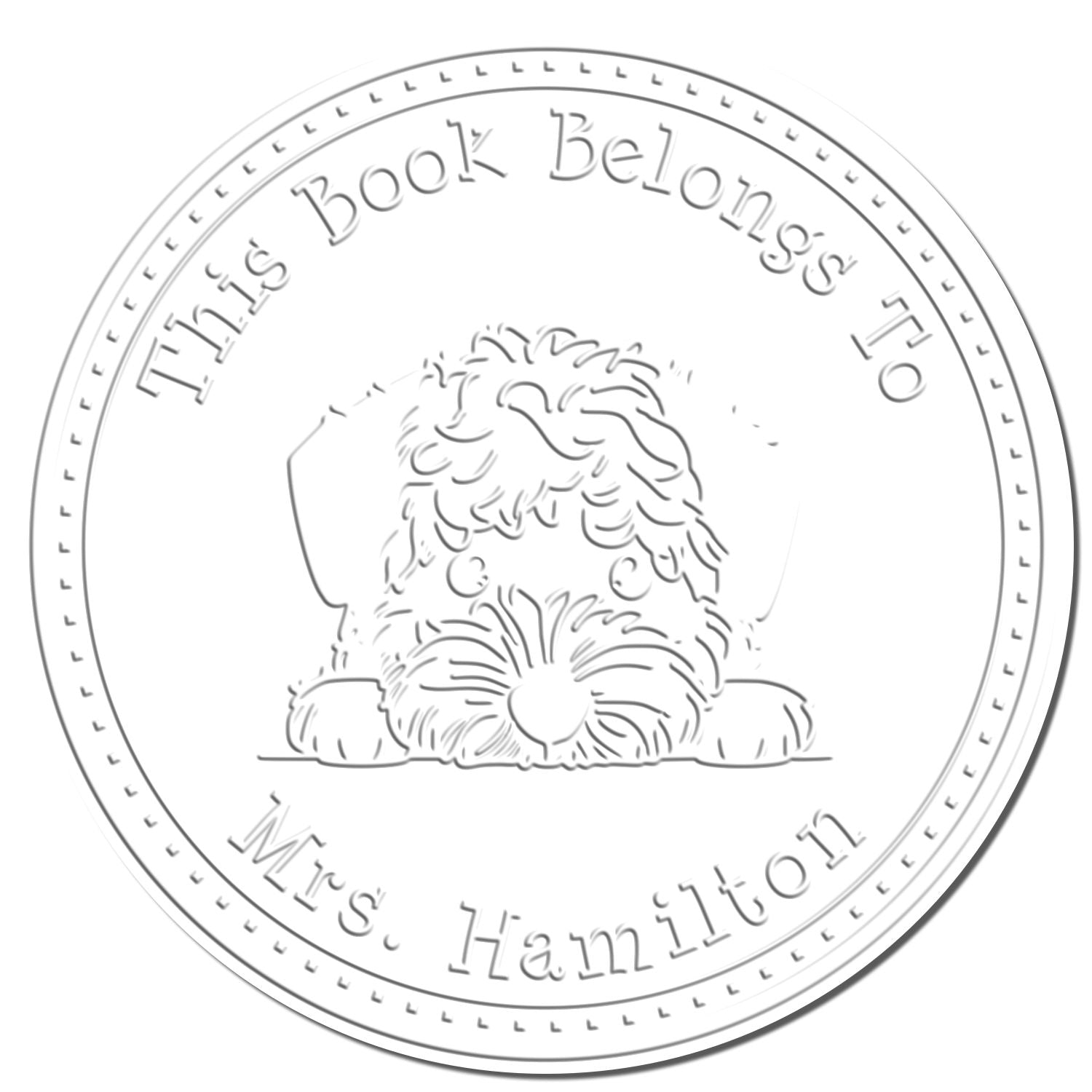 Handheld Lagotto Romagnolo Personalized From the Desk of Embossing Seal - Engineer Seal Stamps