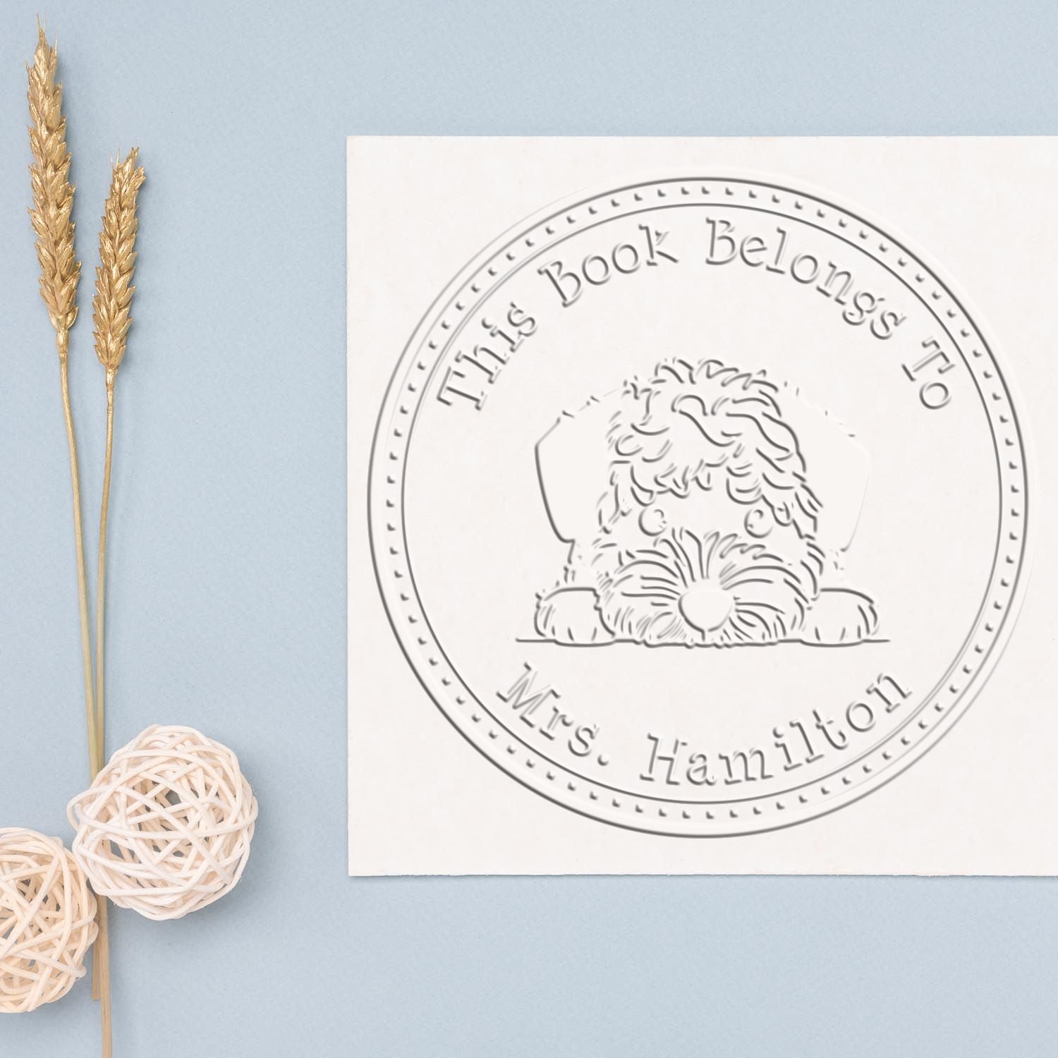 Lagotto Romagnolo Personalized Librarian Embossing Seal Stamp - Engineer Seal Stamps