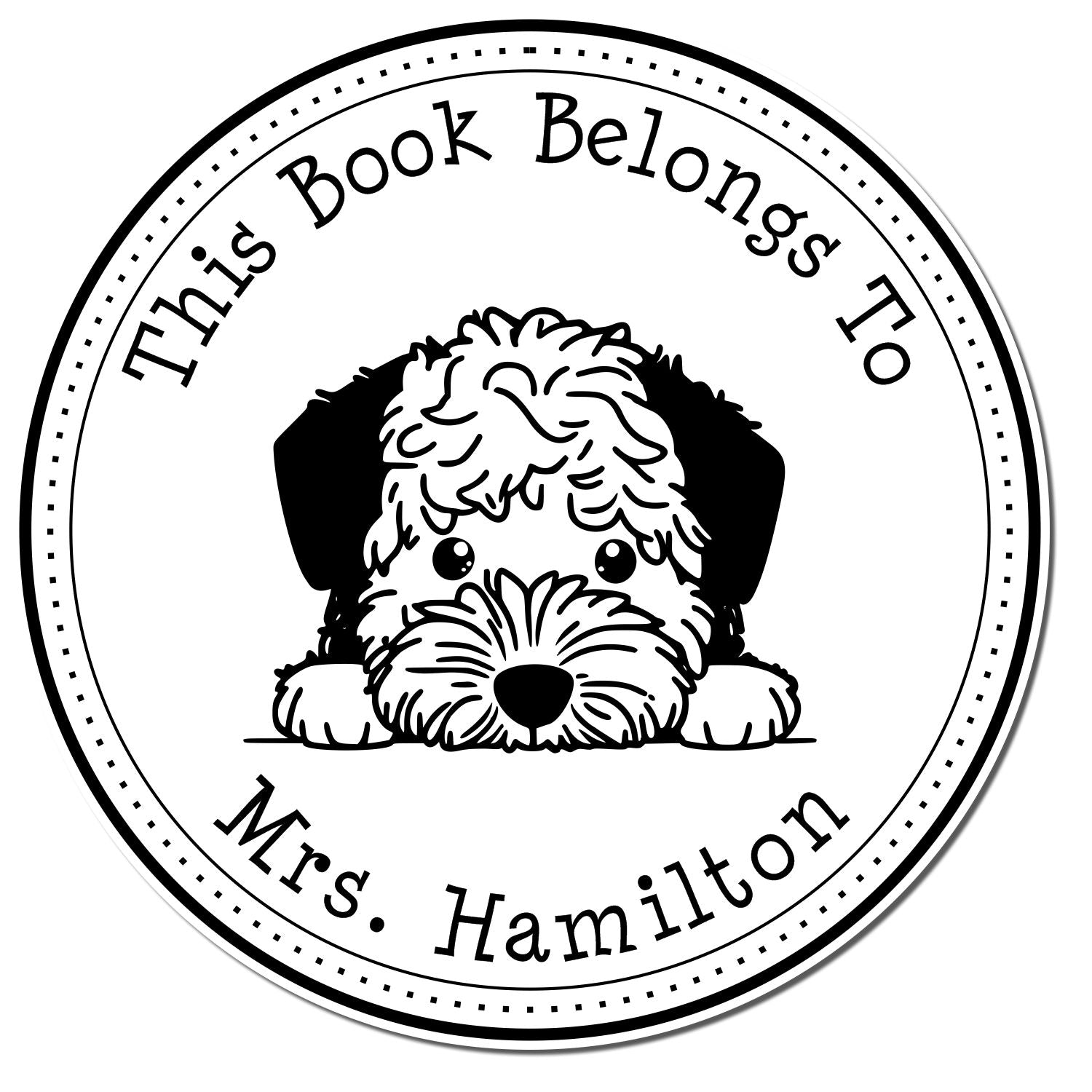 Lagotto Romagnolo Customizable Property of Stamper - Engineer Seal Stamps