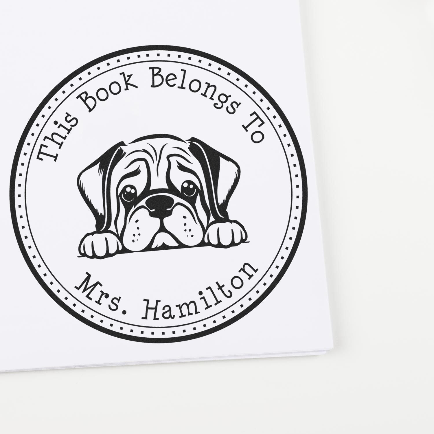 Mastiff Customizable Book Stamp - Engineer Seal Stamps