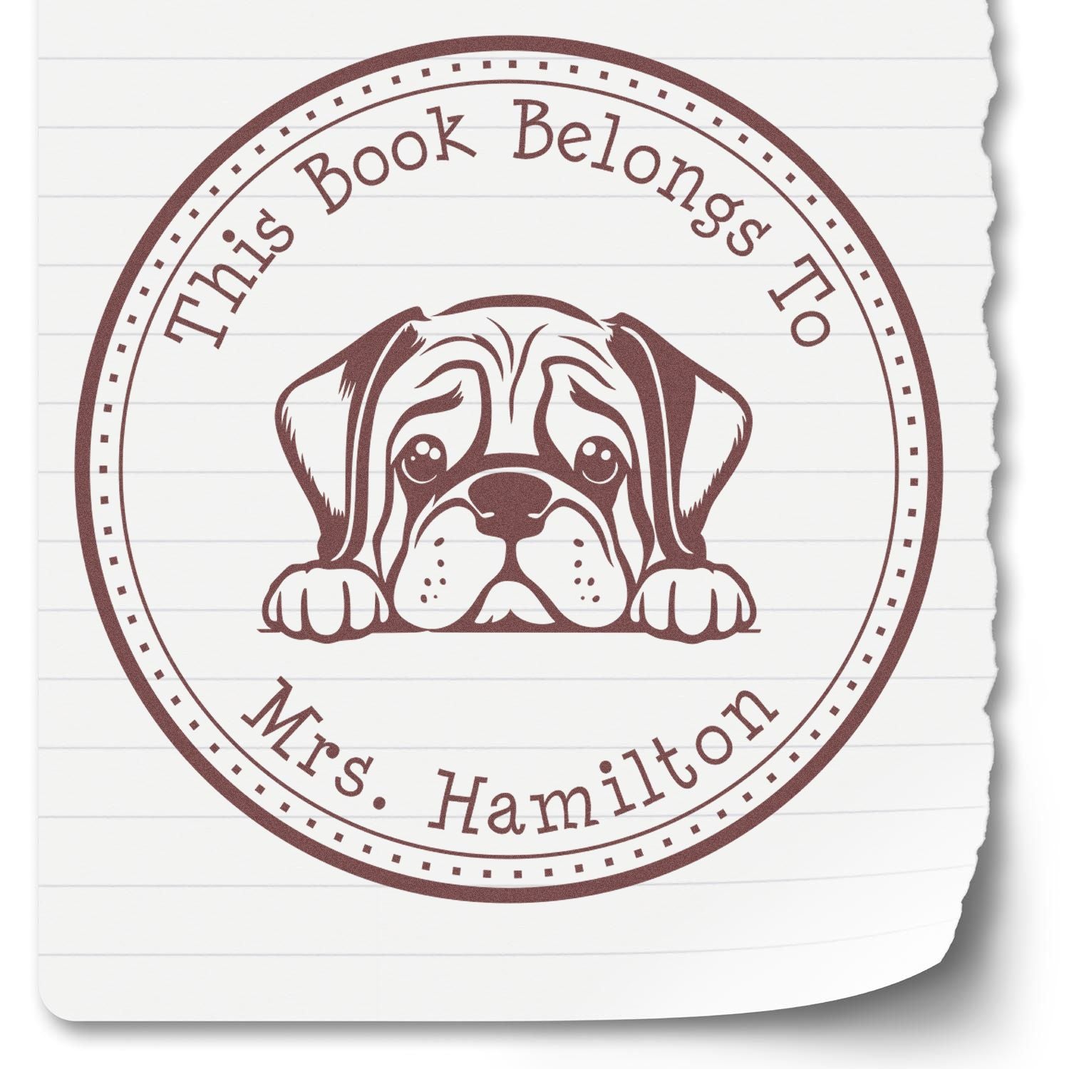 Mastiff Customizable Book Stamp - Engineer Seal Stamps