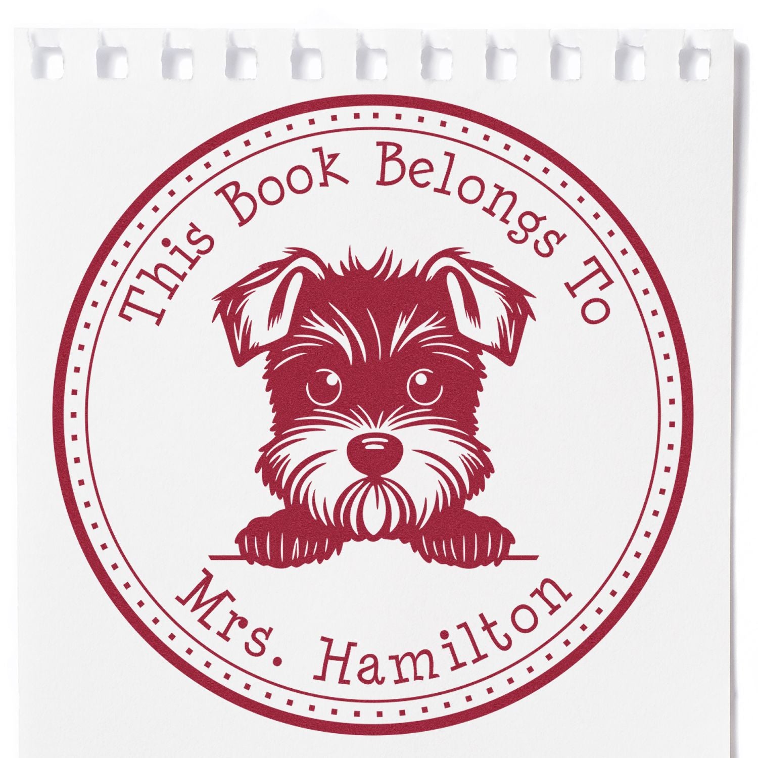 Miniature Schnauzer Customizable From the Desk of Stamper - Engineer Seal Stamps